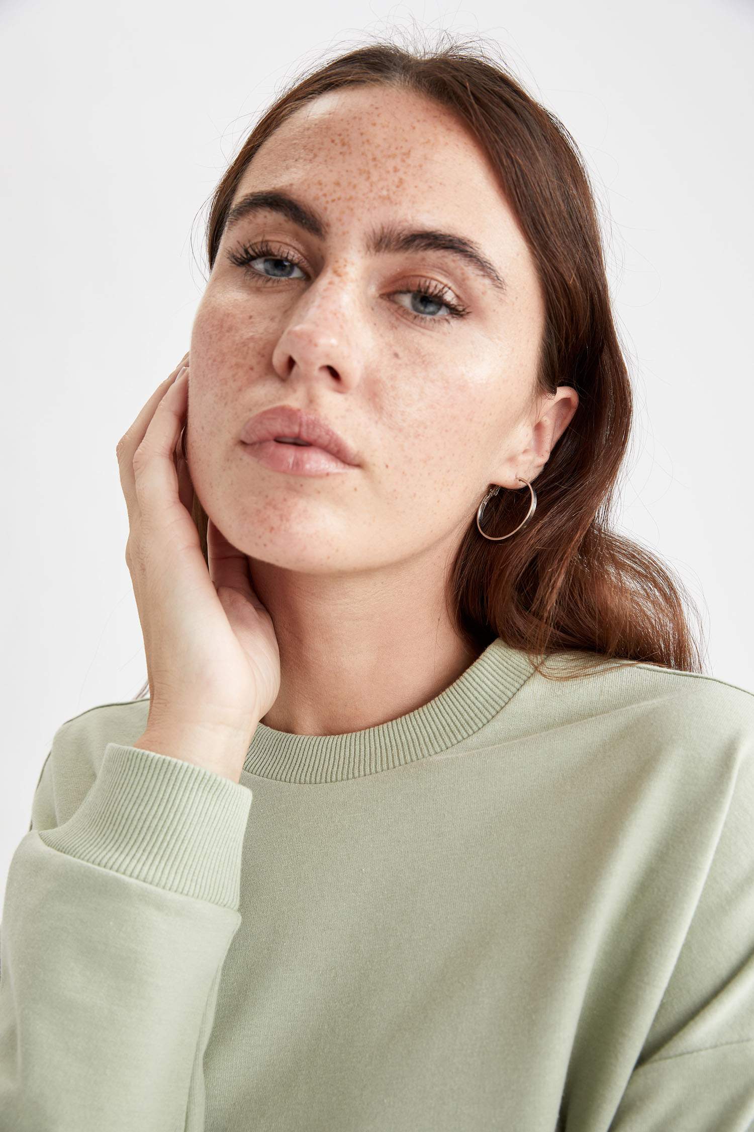 Tişört Detaylı Relax Fit İçi Yumuşak Tüylü Sweat Tunik