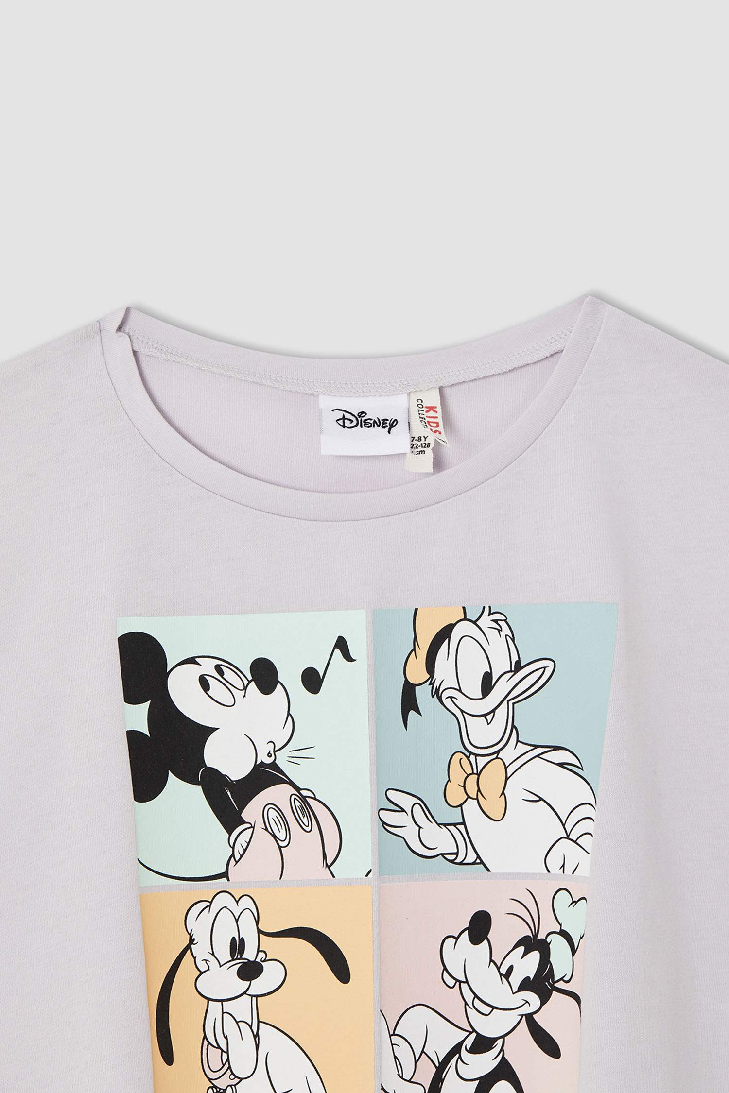 Kız Çocuk Mickey Mouse Lisanslı Crop Kısa Kollu Tişört