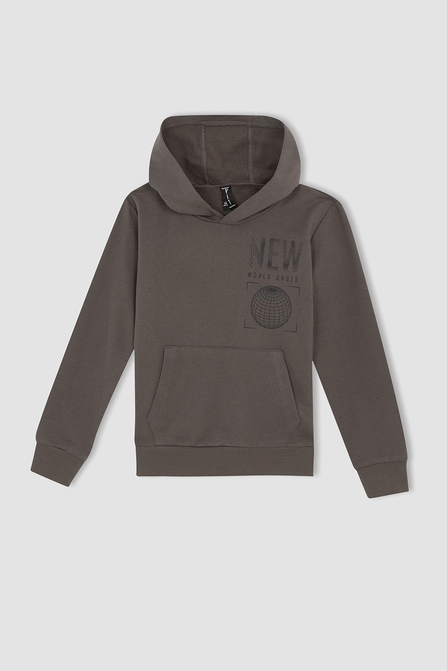 Erkek Çocuk Slim Fit Kapüşonlu Sırt Baskılı 2'li Takım