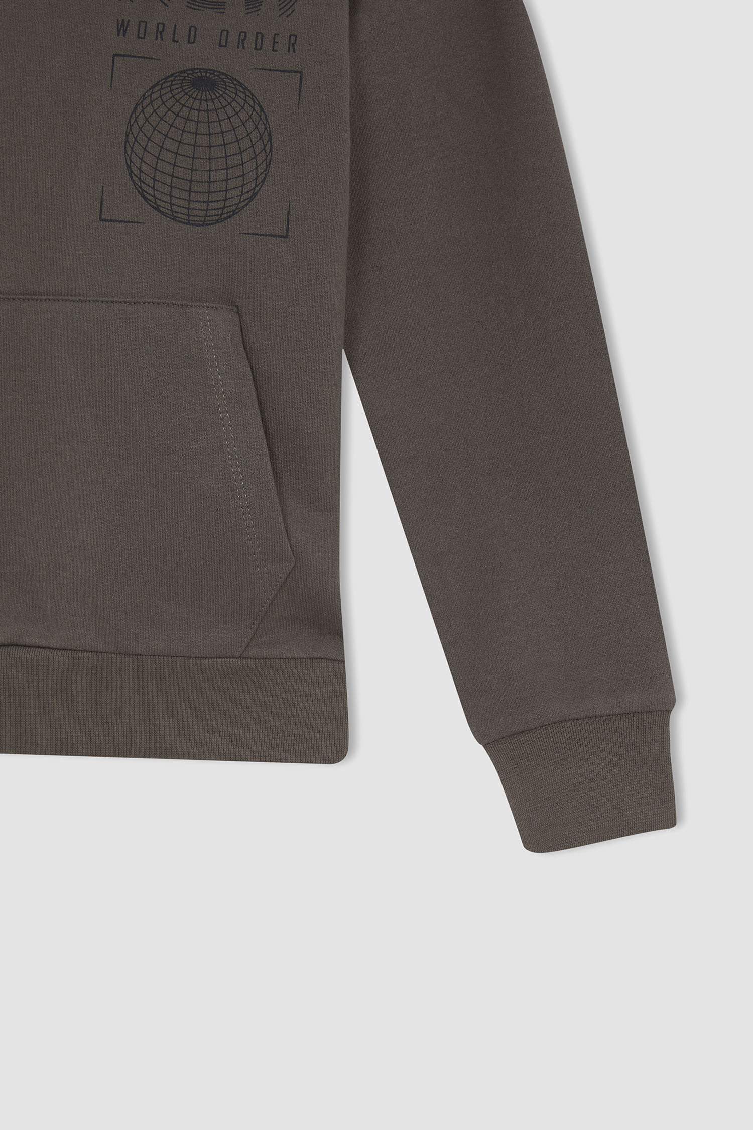 Erkek Çocuk Slim Fit Kapüşonlu Sırt Baskılı 2'li Takım