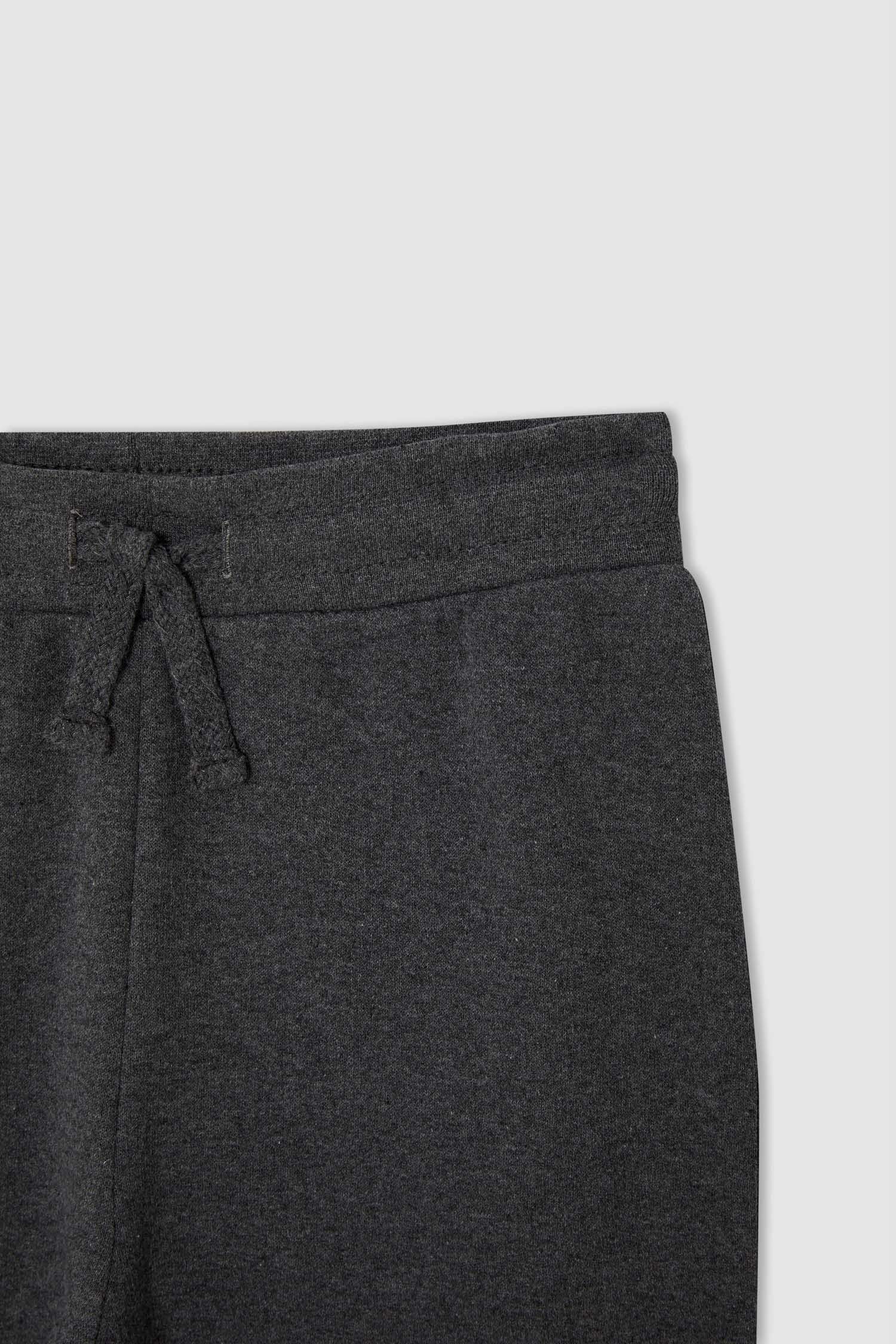 Erkek Çocuk Baskılı Kapüşonlu Kanguru Cepli Uzun Kollu Sweatshirt ve Jogger Eşofman Altı Takımı
