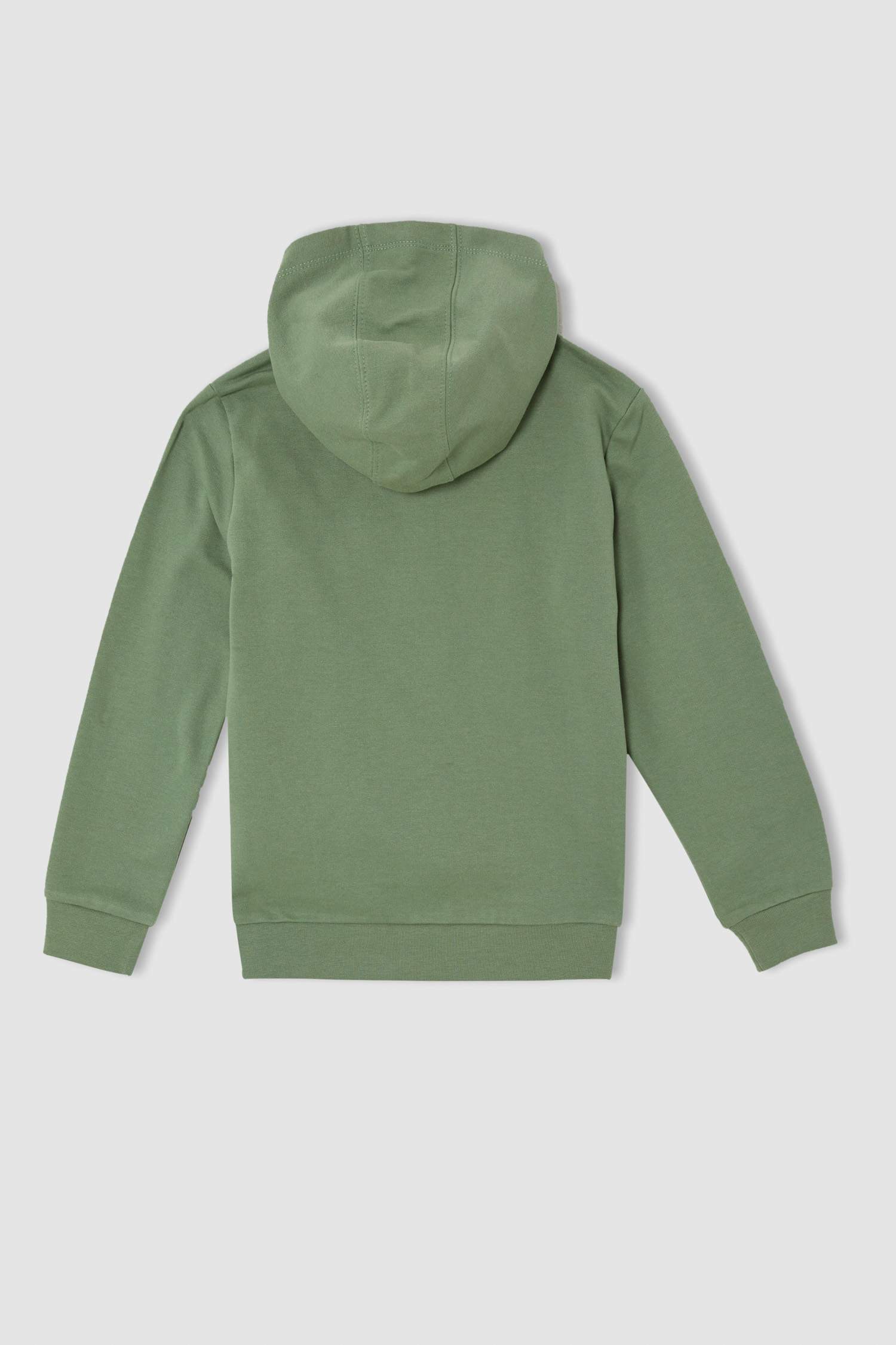 Erkek Çocuk Baskılı Kapüşonlu Kanguru Cepli Uzun Kollu Sweatshirt ve Jogger Eşofman Altı Takımı