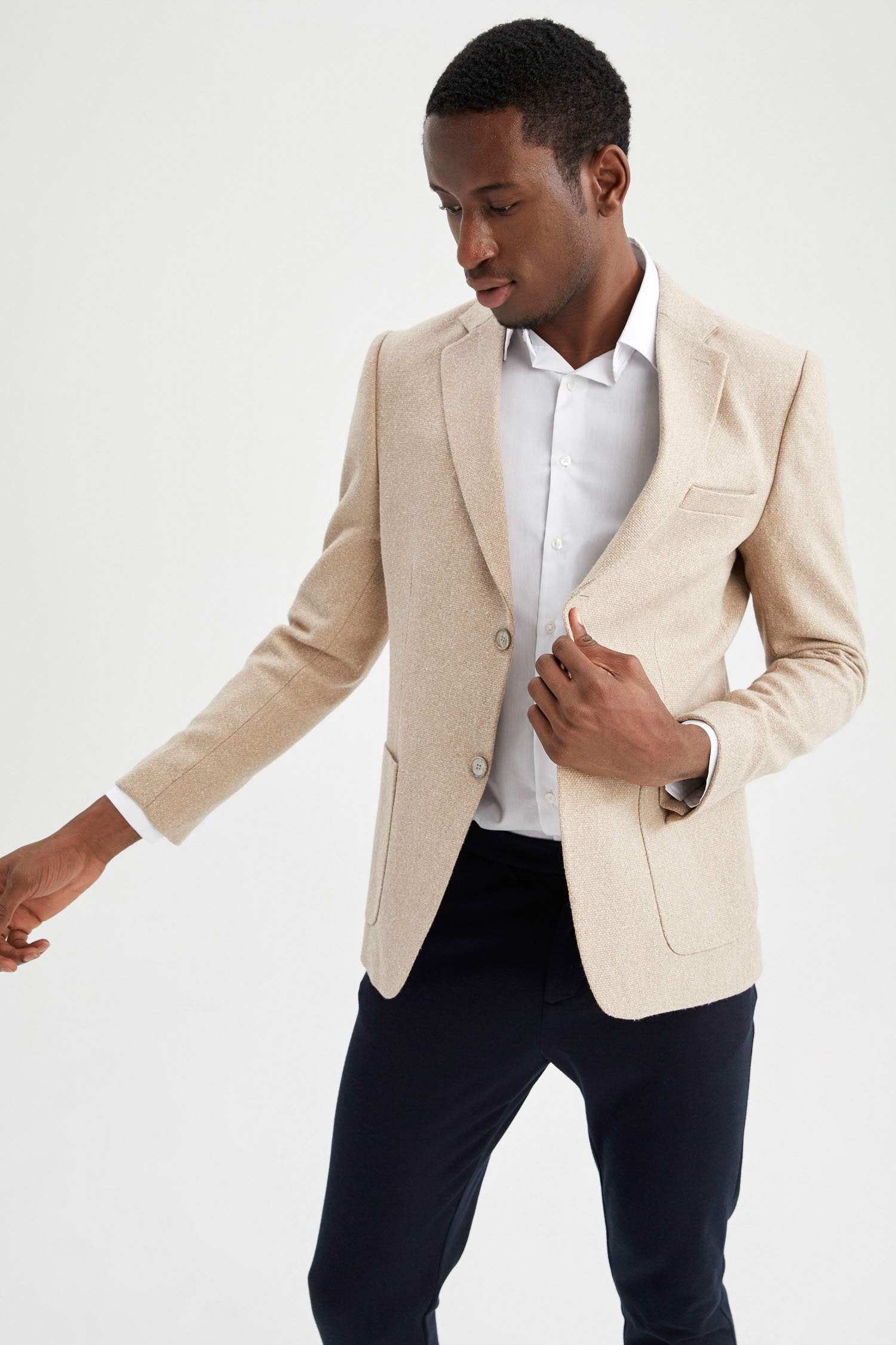Slim Fit Yarım Astarlı Blazer Ceket