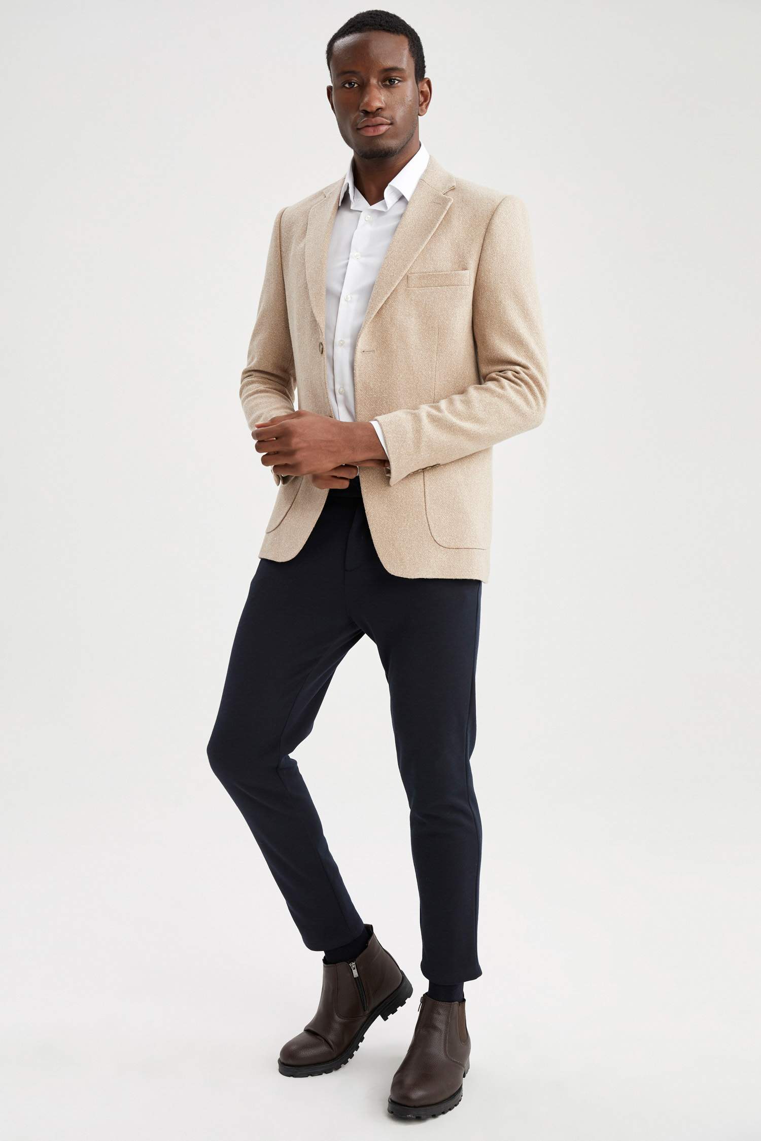 Slim Fit Yarım Astarlı Blazer Ceket