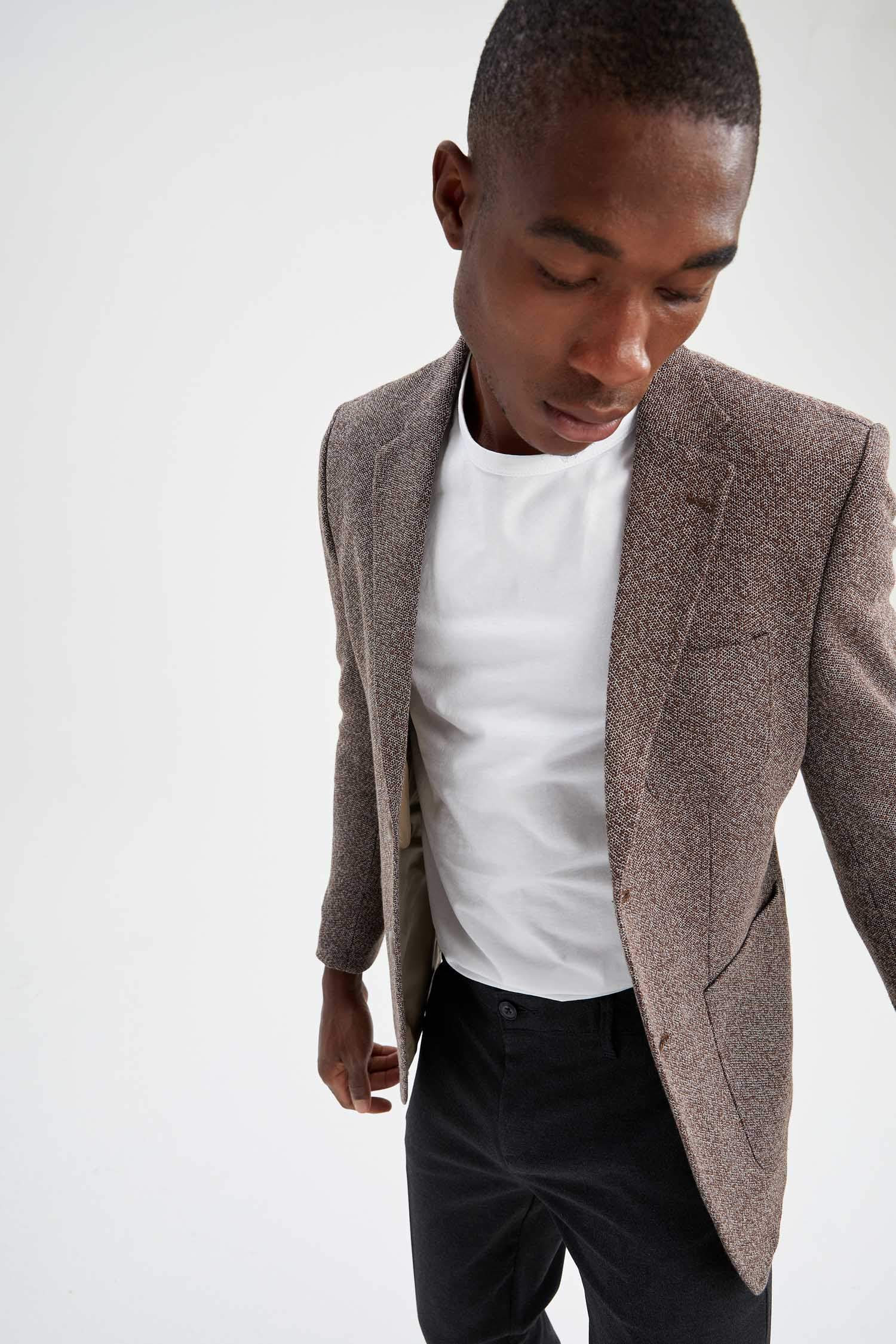 Slim Fit Basic Blazer Ceket