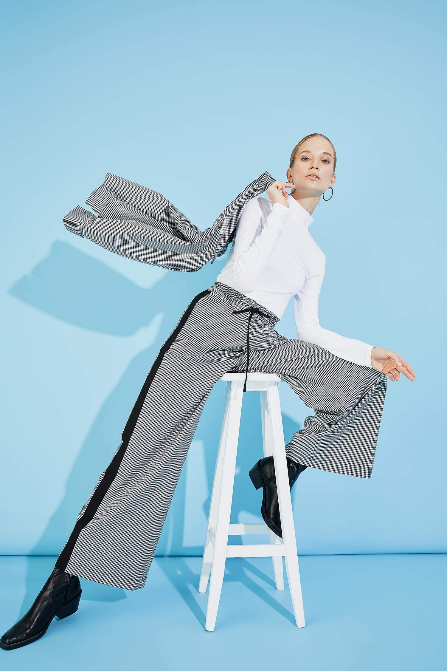 Basic Balıkçı Yaka Slim Fit Uzun Kollu Tişört