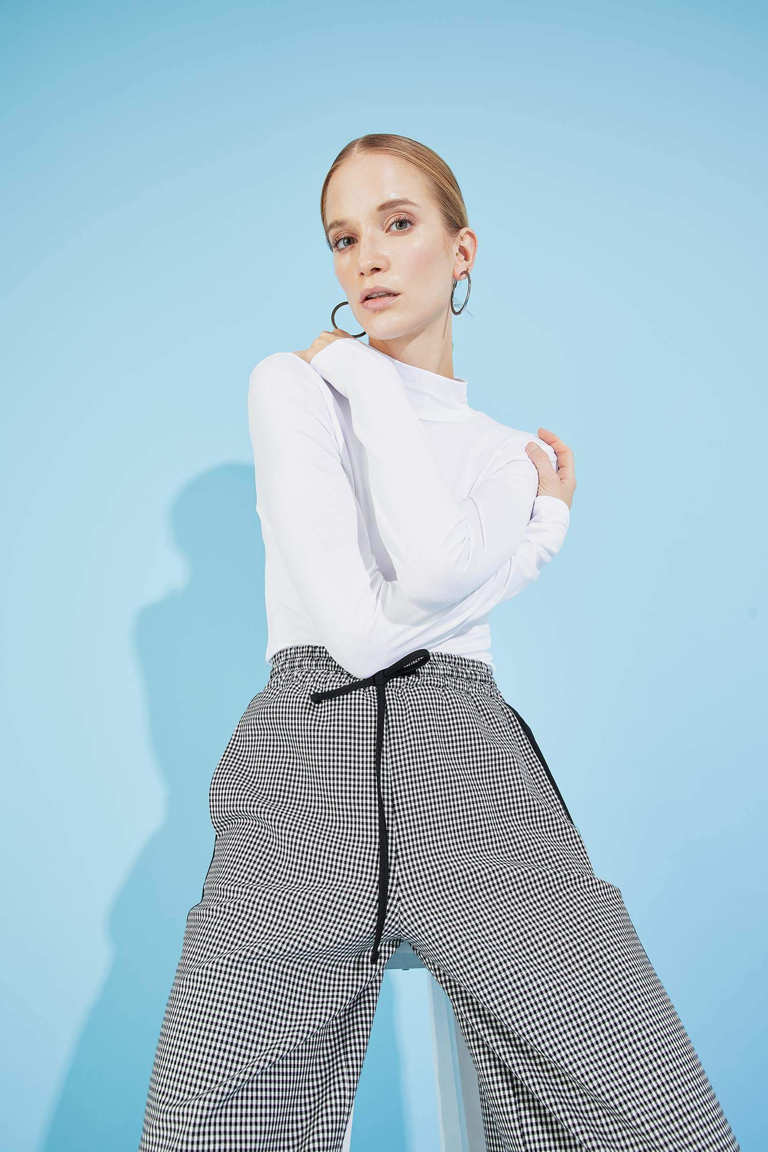 Basic Balıkçı Yaka Slim Fit Uzun Kollu Tişört