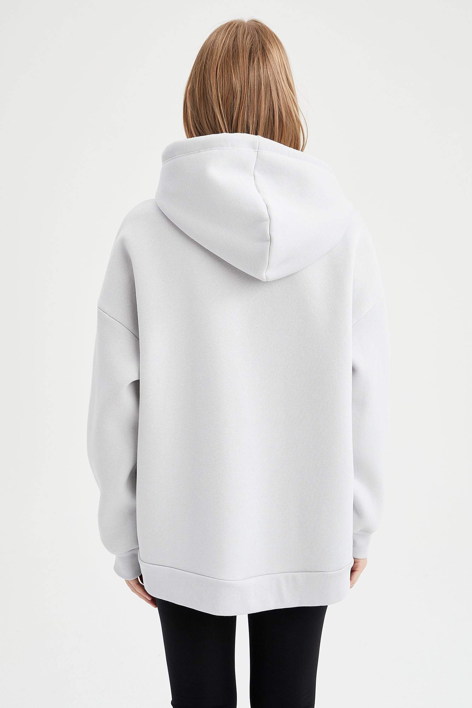 Oversize Fit Kapüşonlu Kanguru Cepli İçi Yumuşak Tüylü Sweatshirt