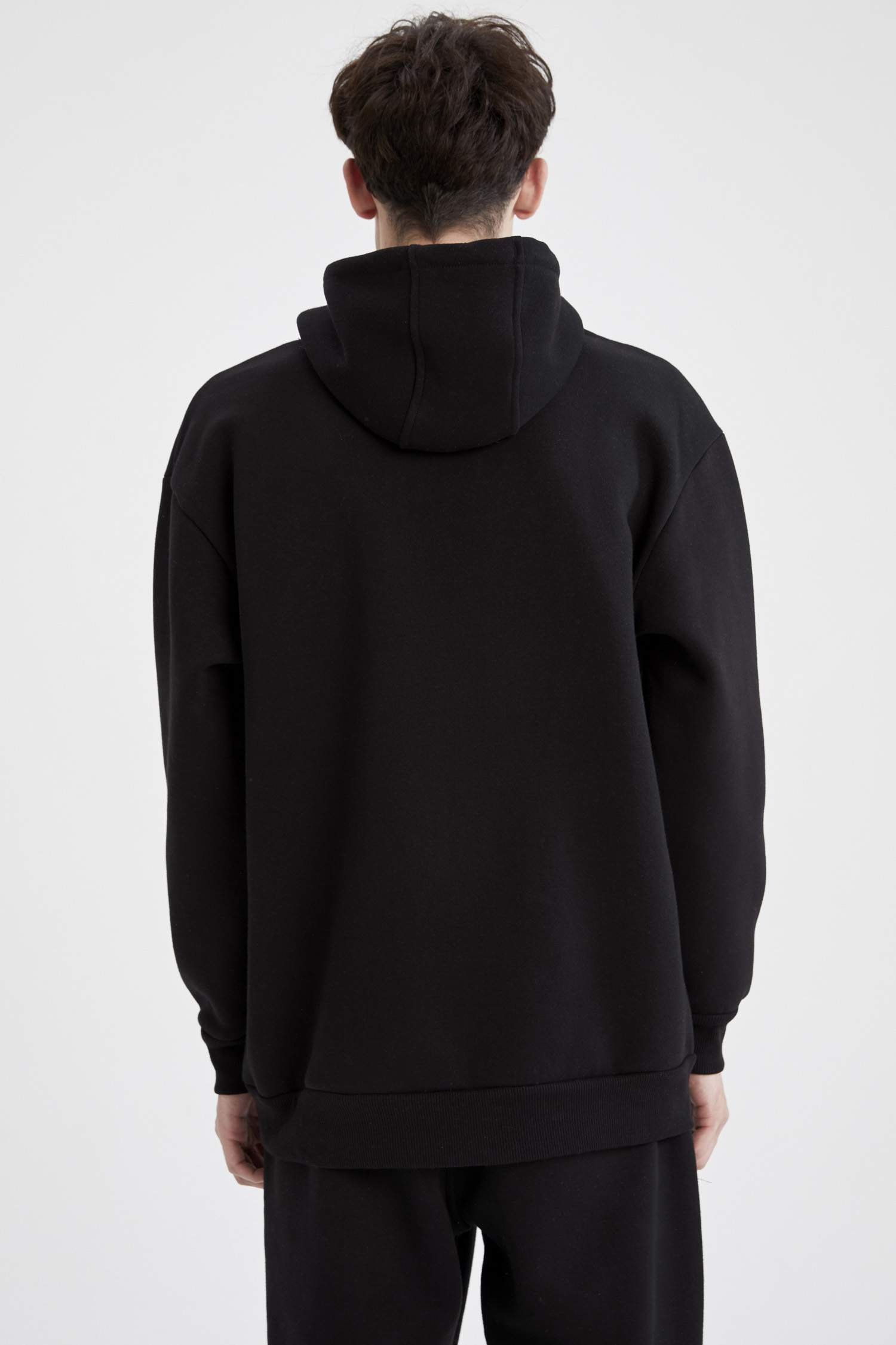 Oversize Fit Kapüşonlu İçi Yumuşak Tüylü Uzun Kollu Sweatshirt