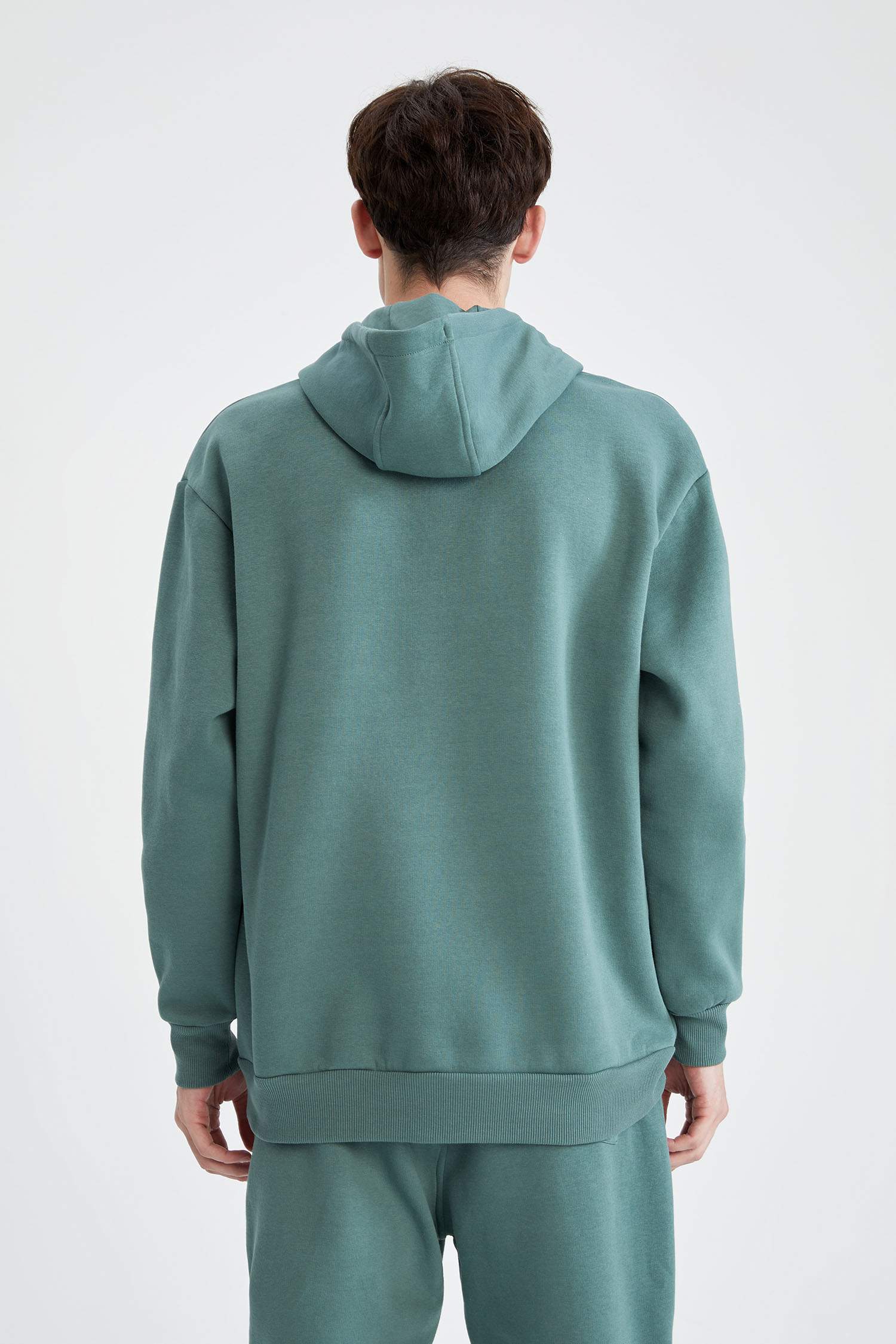 Oversize Fit Kapüşonlu İçi Yumuşak Tüylü Uzun Kollu Sweatshirt
