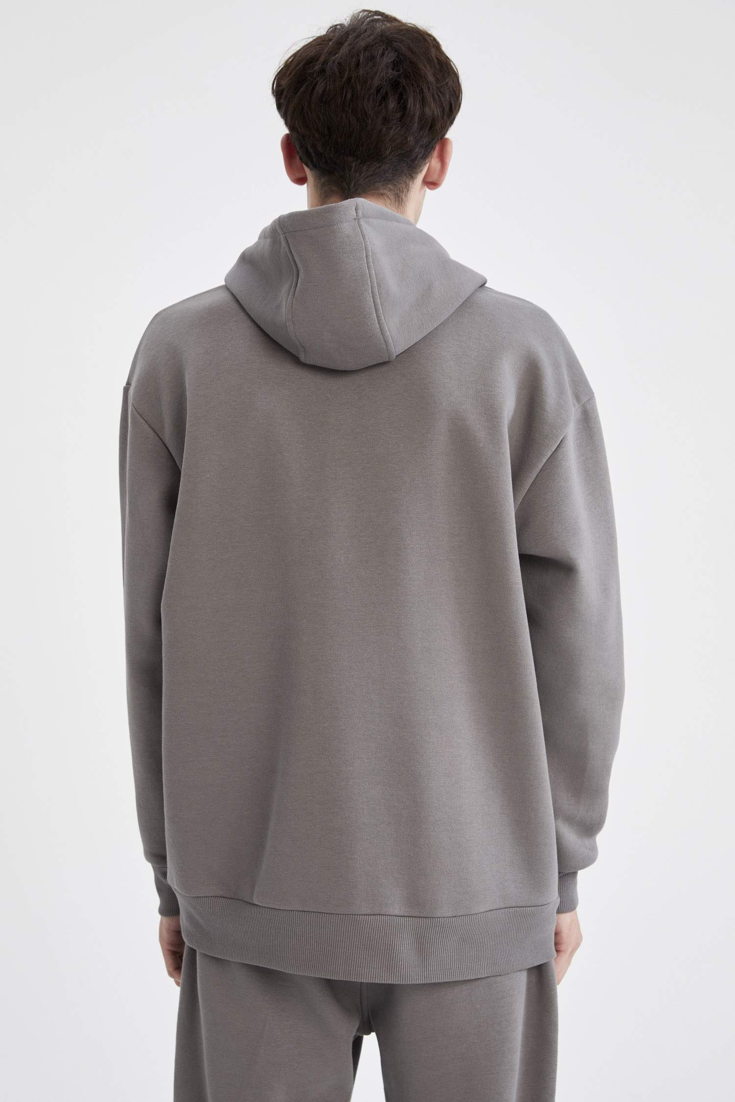 Oversize Fit Kapüşonlu İçi Yumuşak Tüylü Uzun Kollu Sweatshirt