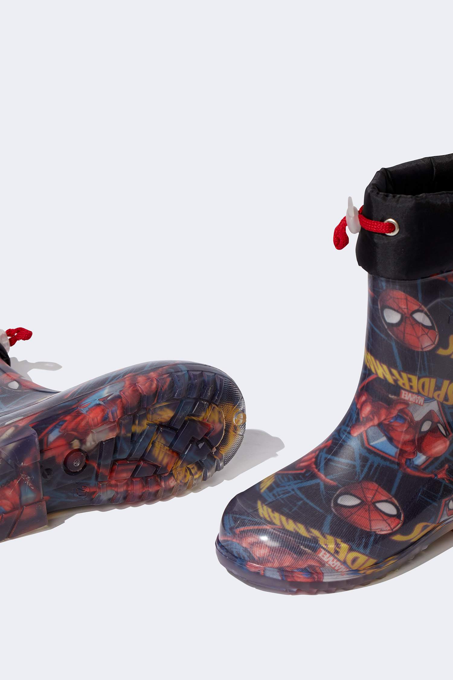 Erkek Çocuk Kışlık Spider Man Lisanslı Işıklı Su Geçirmez Yağmur Çizmesi