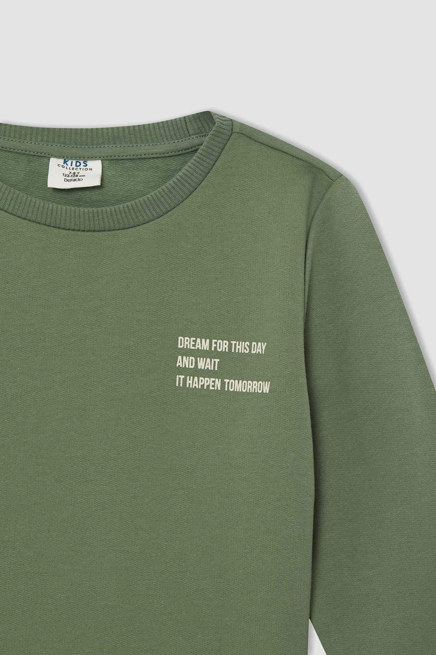 Erkek Çocuk Regular Fit Bisiklet Yaka İçi Yumuşak Tüylü 2'li Sweatshirt