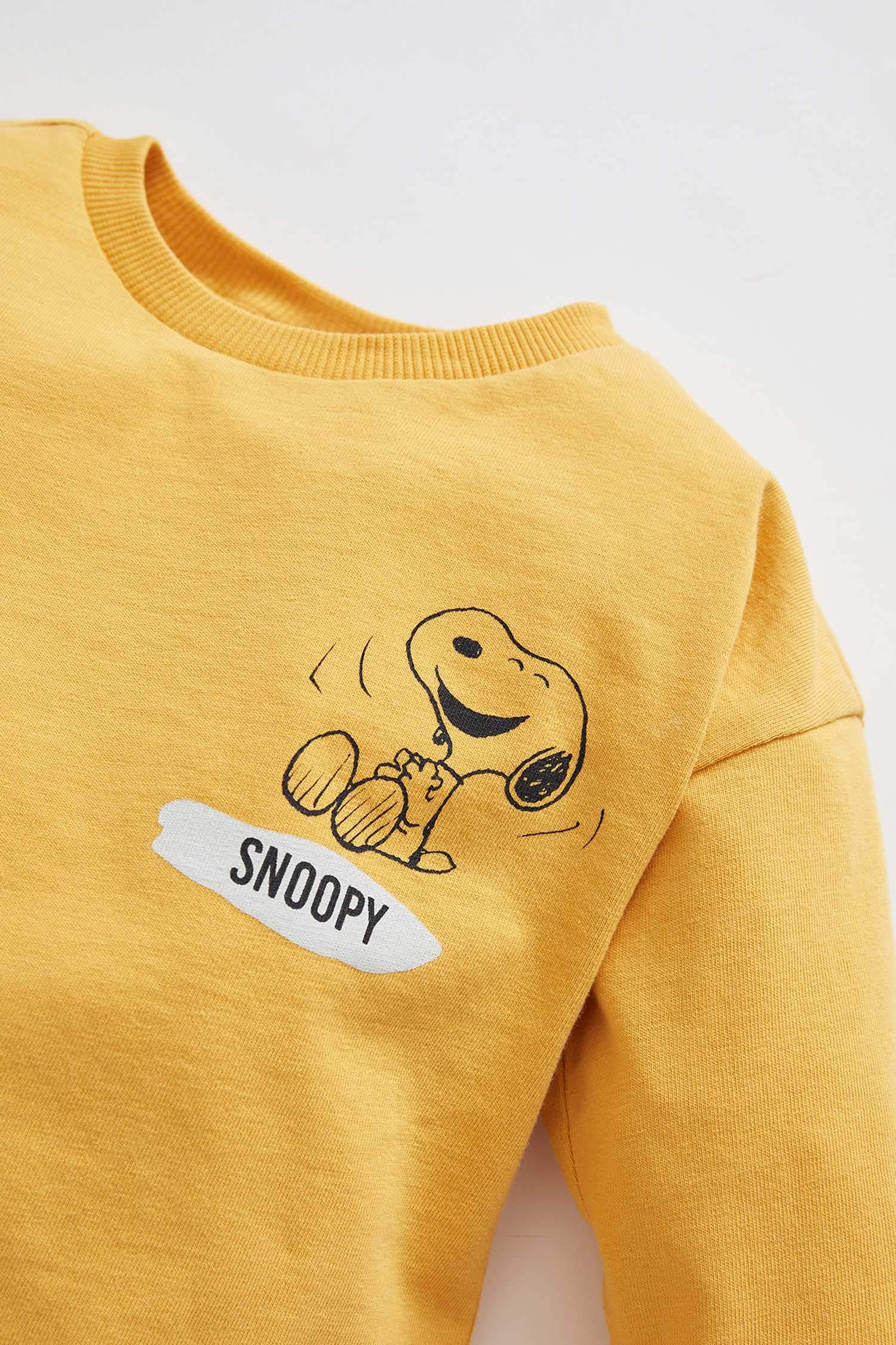 Erkek Bebek Snoopy Lisanslı Uzun Kollu Tişört