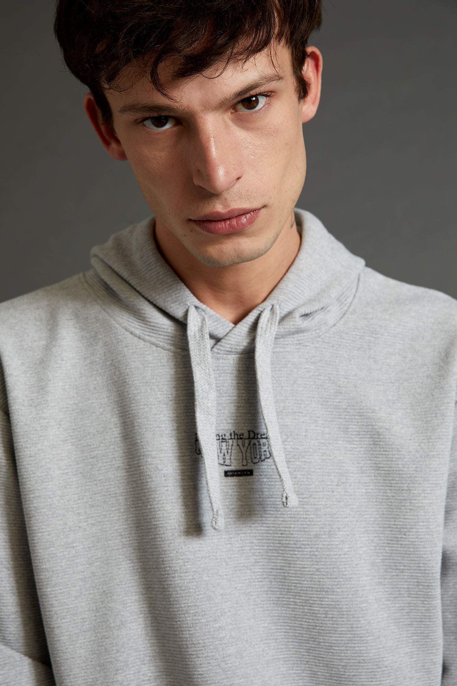 Regular Fit Slogan Desenli Uzun Kollu Sweatshirt