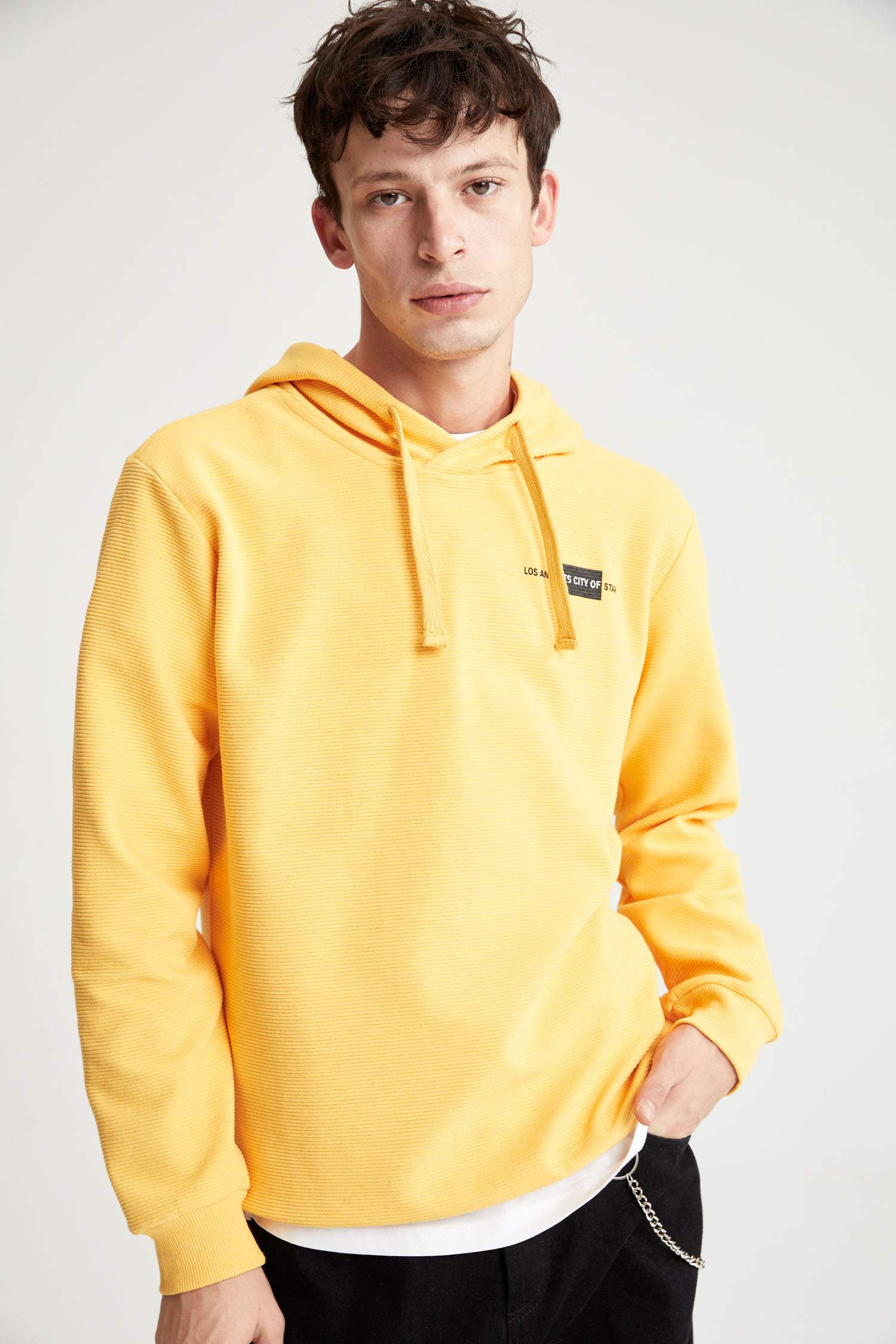Regular Fit Slogan Desenli Uzun Kollu Sweatshirt