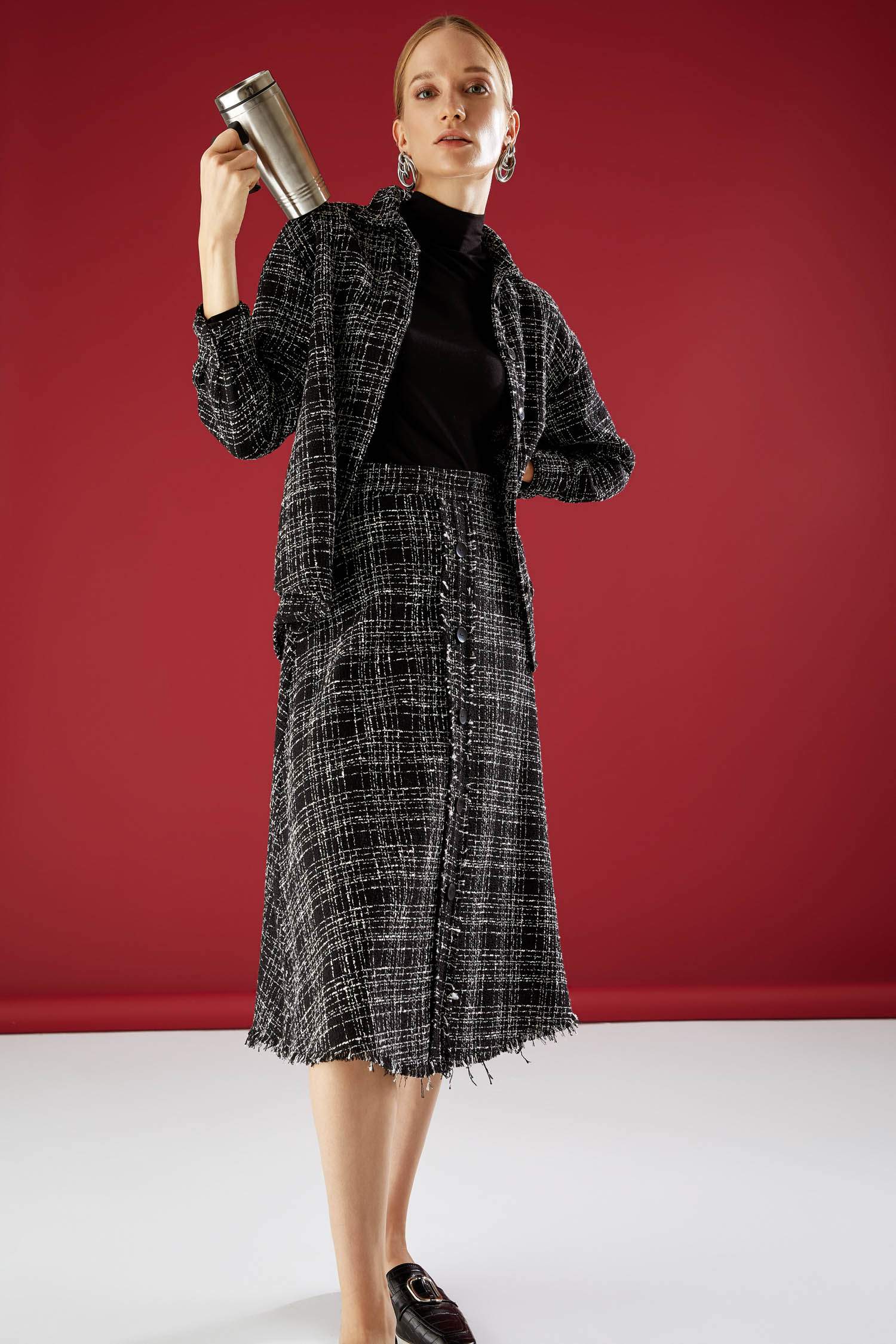 A Kesim Regular Fit Flanel Etek