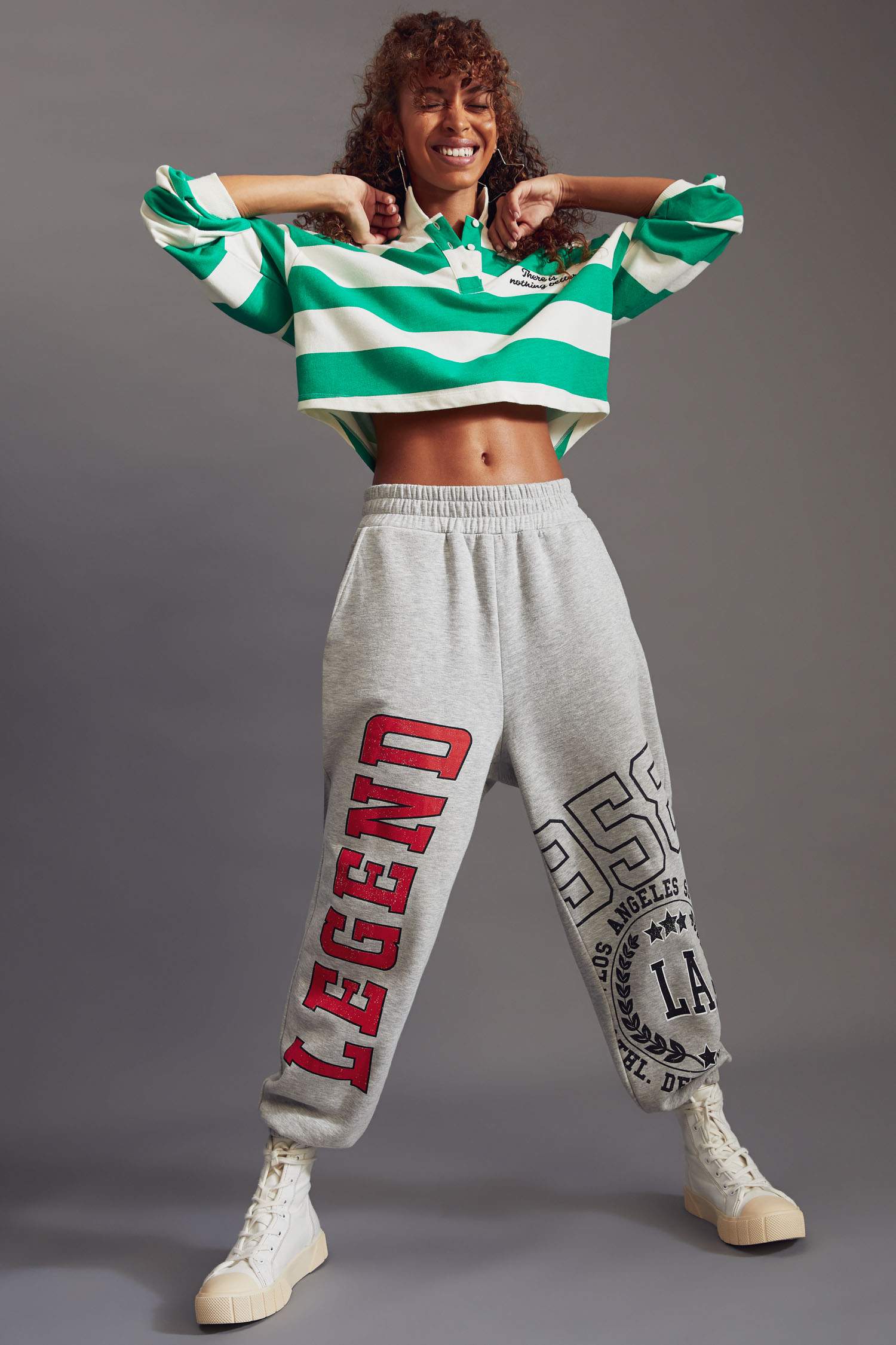 Oversize Fit Baskılı Jogger Eşofman Altı