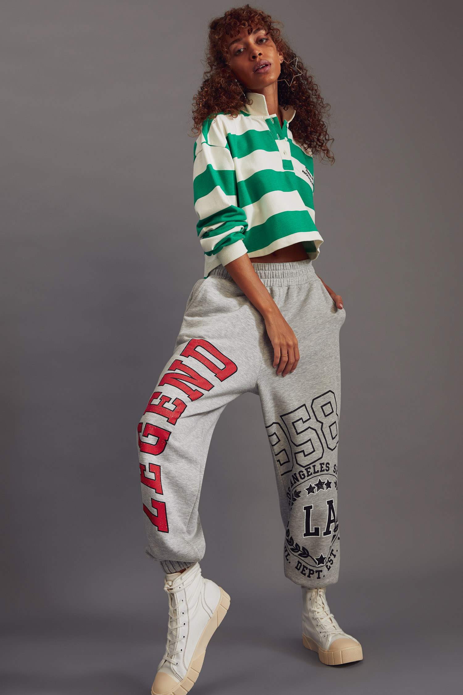 Oversize Fit Baskılı Jogger Eşofman Altı