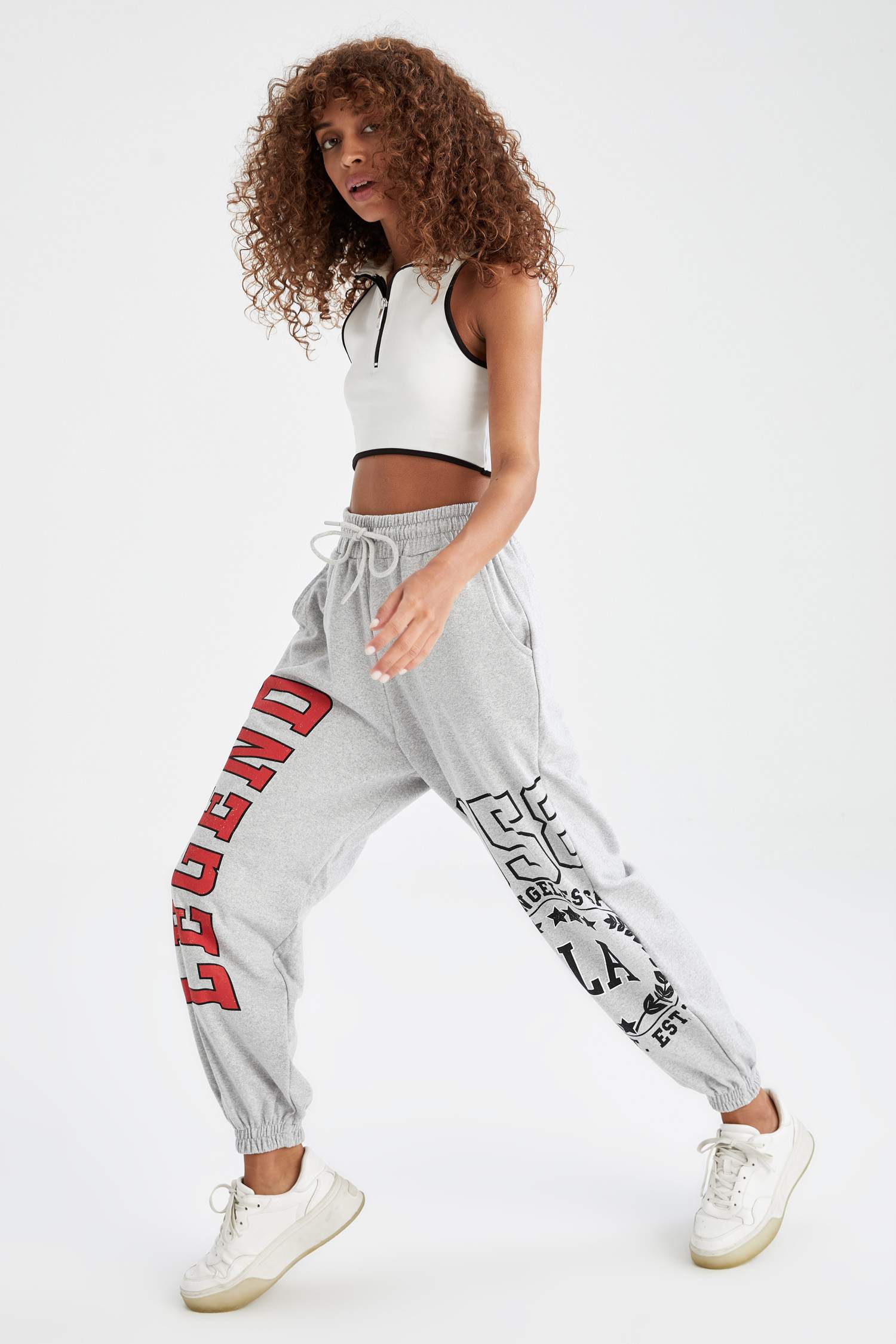 Oversize Fit Baskılı Jogger Eşofman Altı