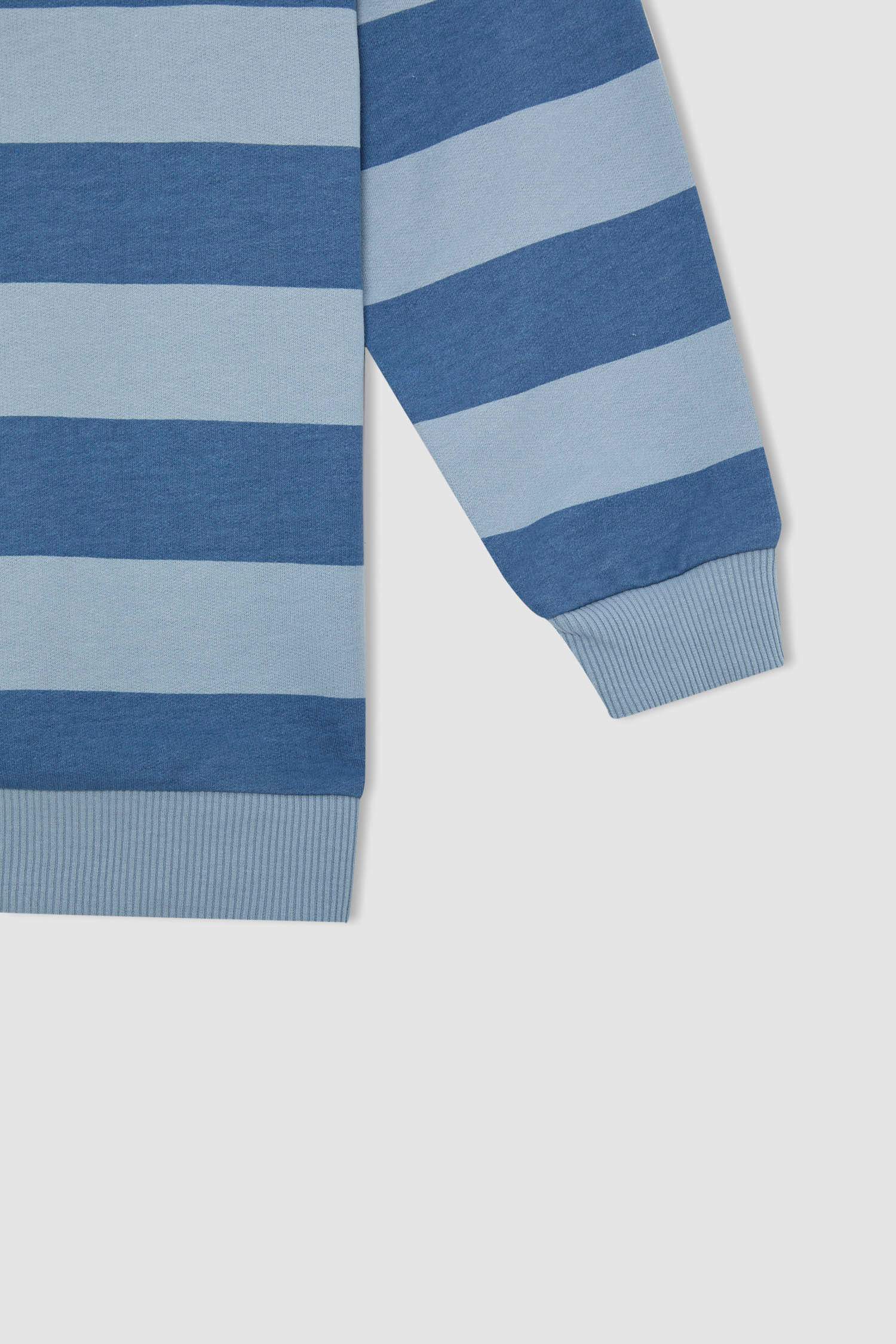 Erkek Çocuk Regular Fit Çizgili Bisiklet Yaka 2'li Sweatshirt