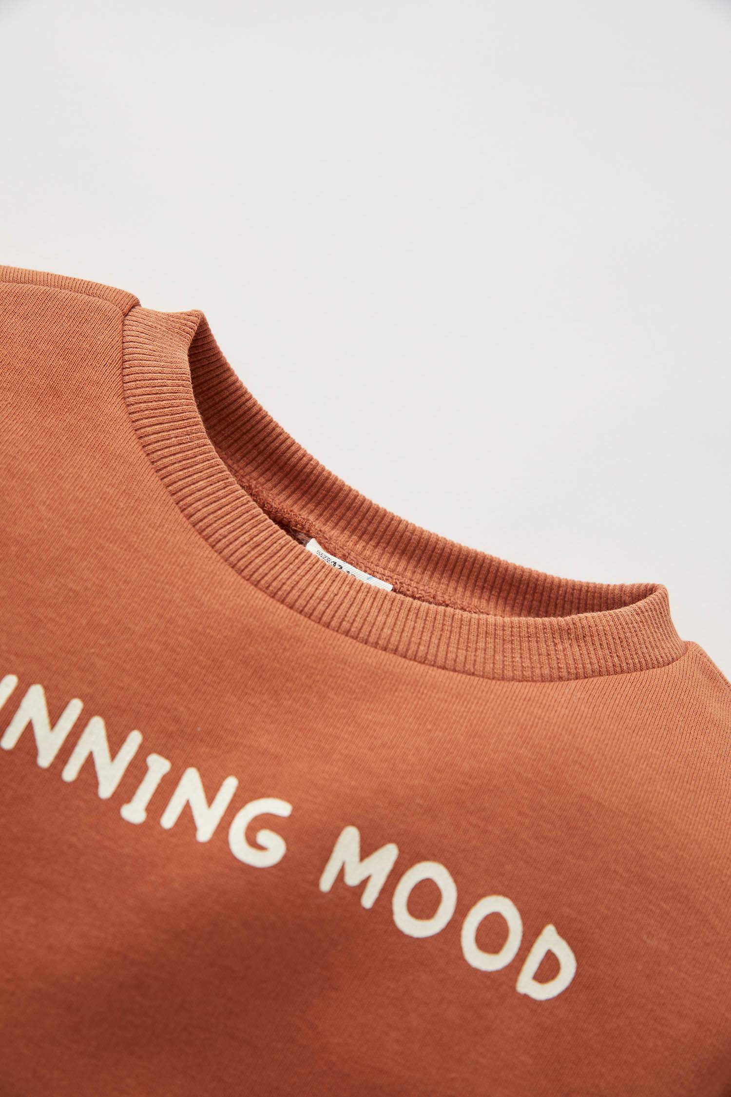 Erkek Bebek Regular Fit Baskılı Kanguru Cepli Sweatshirt