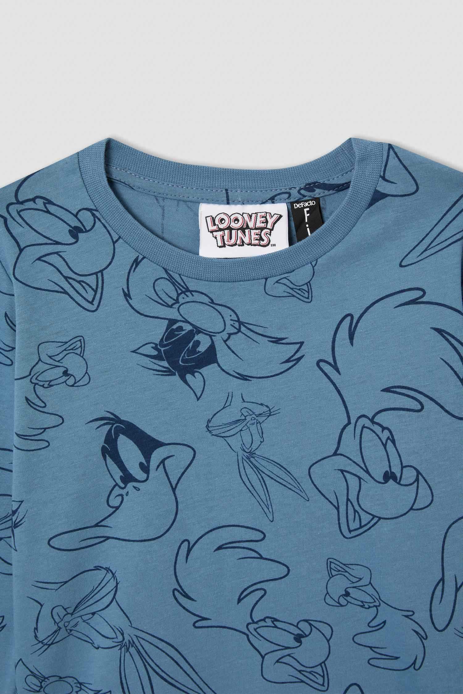 Erkek Çocuk Looney Tunes Lisanslı Uzun Kollu Pijama Takımı