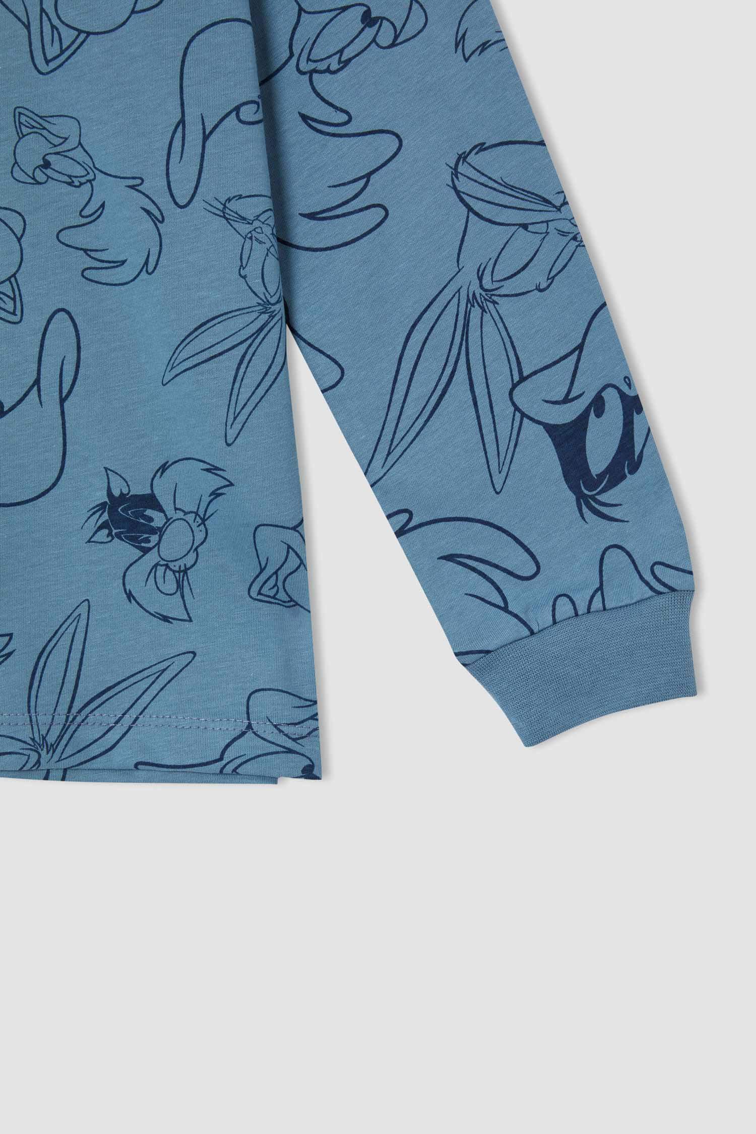 Erkek Çocuk Looney Tunes Lisanslı Uzun Kollu Pijama Takımı