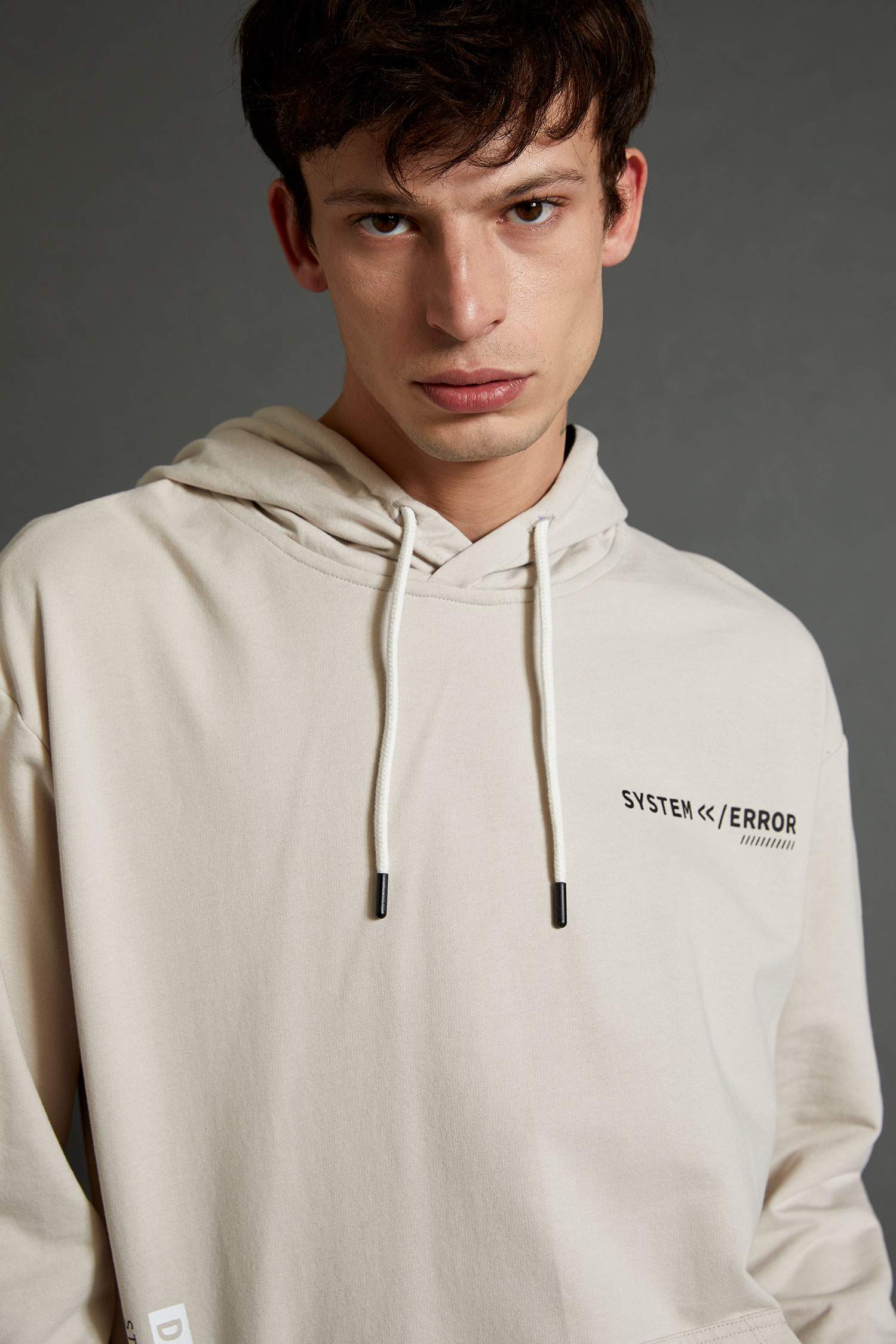 Oversize Fit Kapüşonlu Kanguru Cepli Uzun Kollu Sweatshirt
