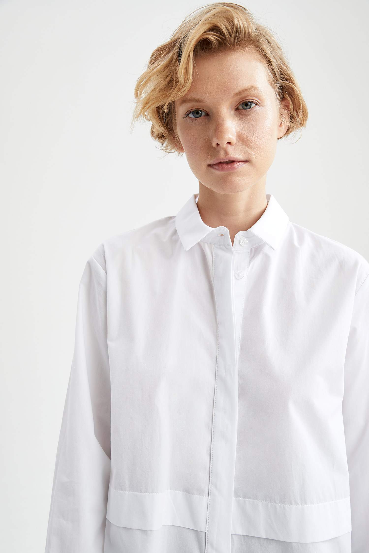 Basic Oversize Fit Pamuklu Poplin Gömlek