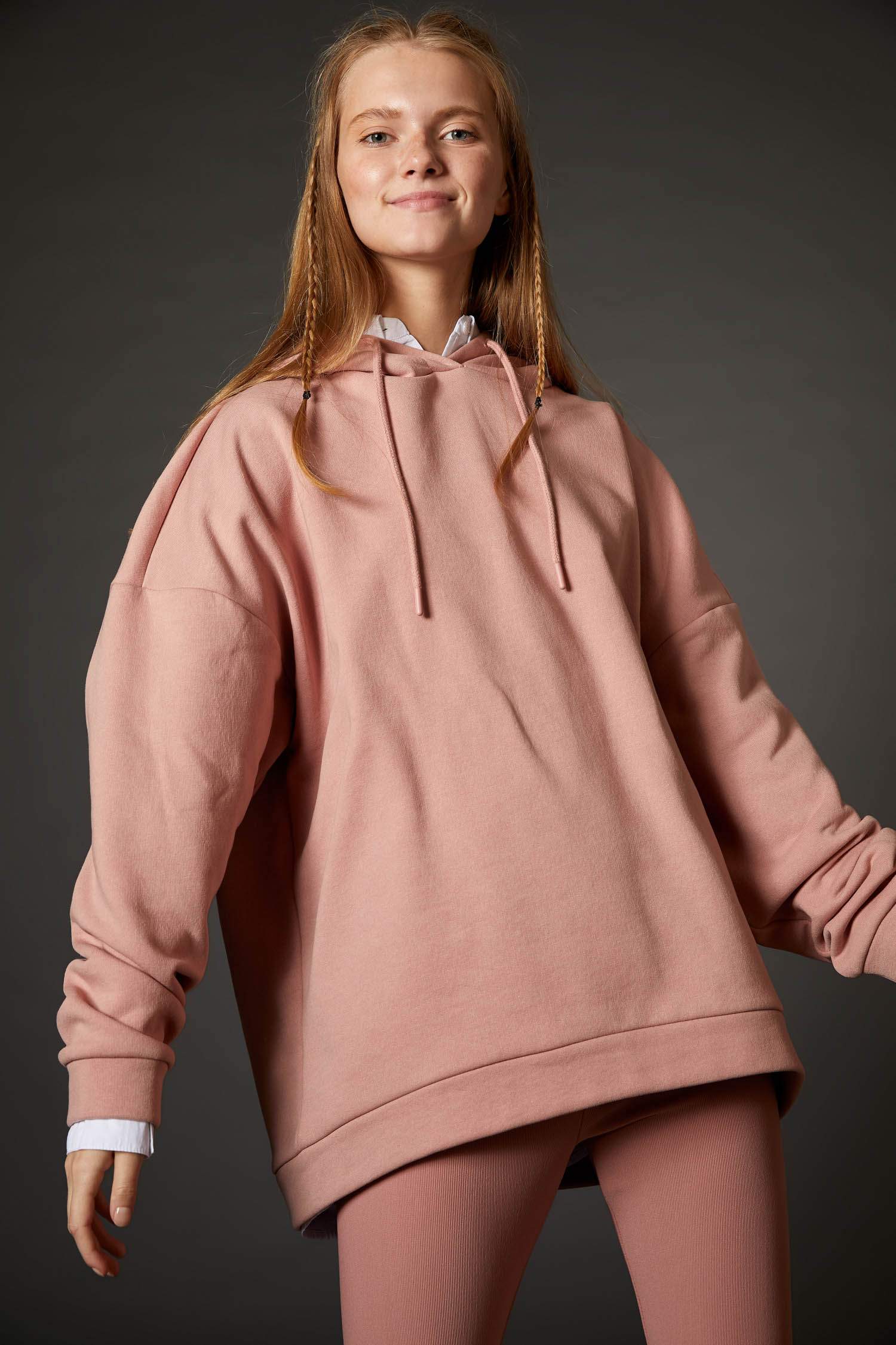 Basic Kapüşonlu İçi Polarlı Relax Fit Sweatshirt