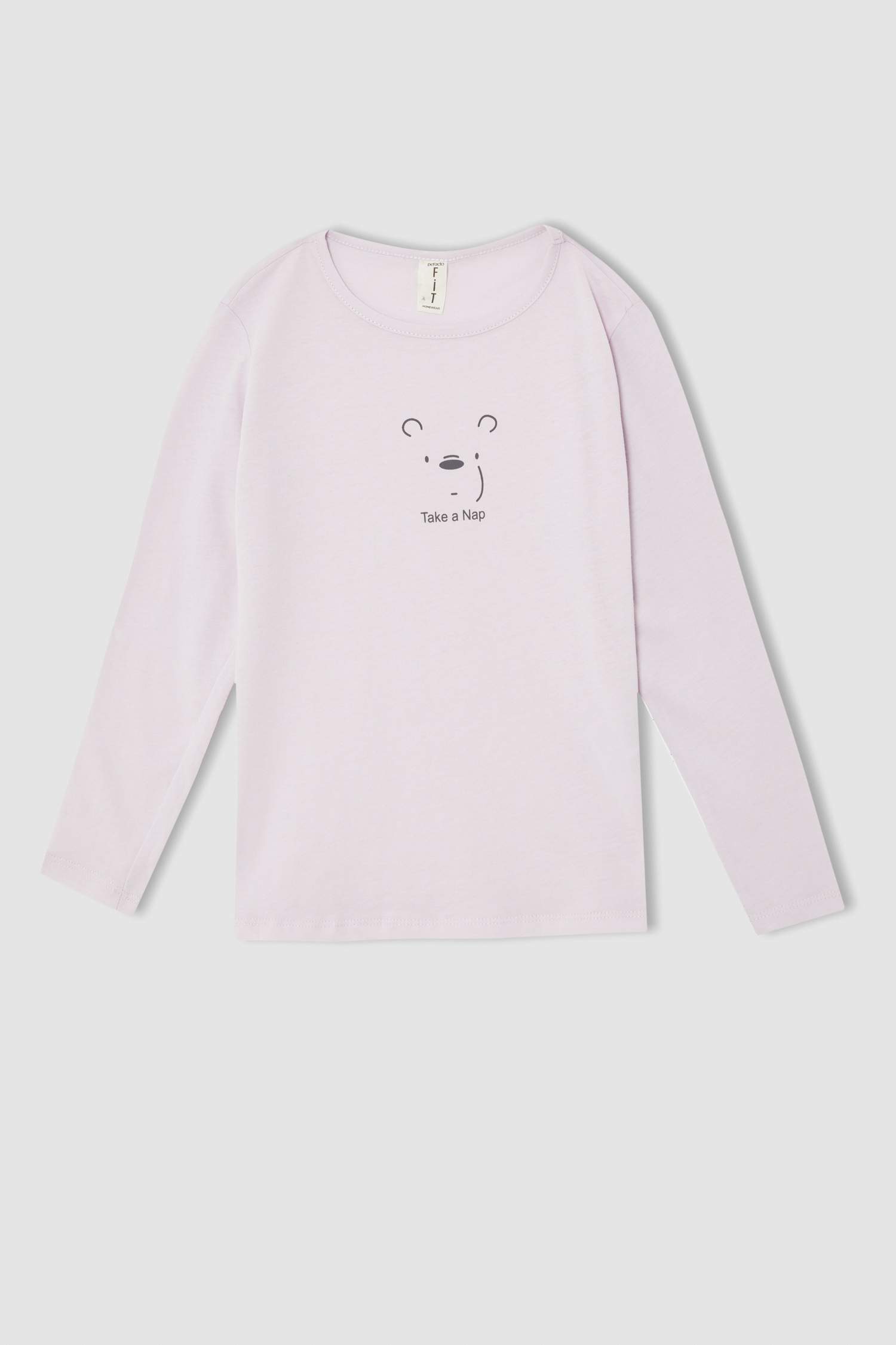 Kız Çocuk Regular Fit Pamuklu 2'li Uzun Kollu Pijama Takım