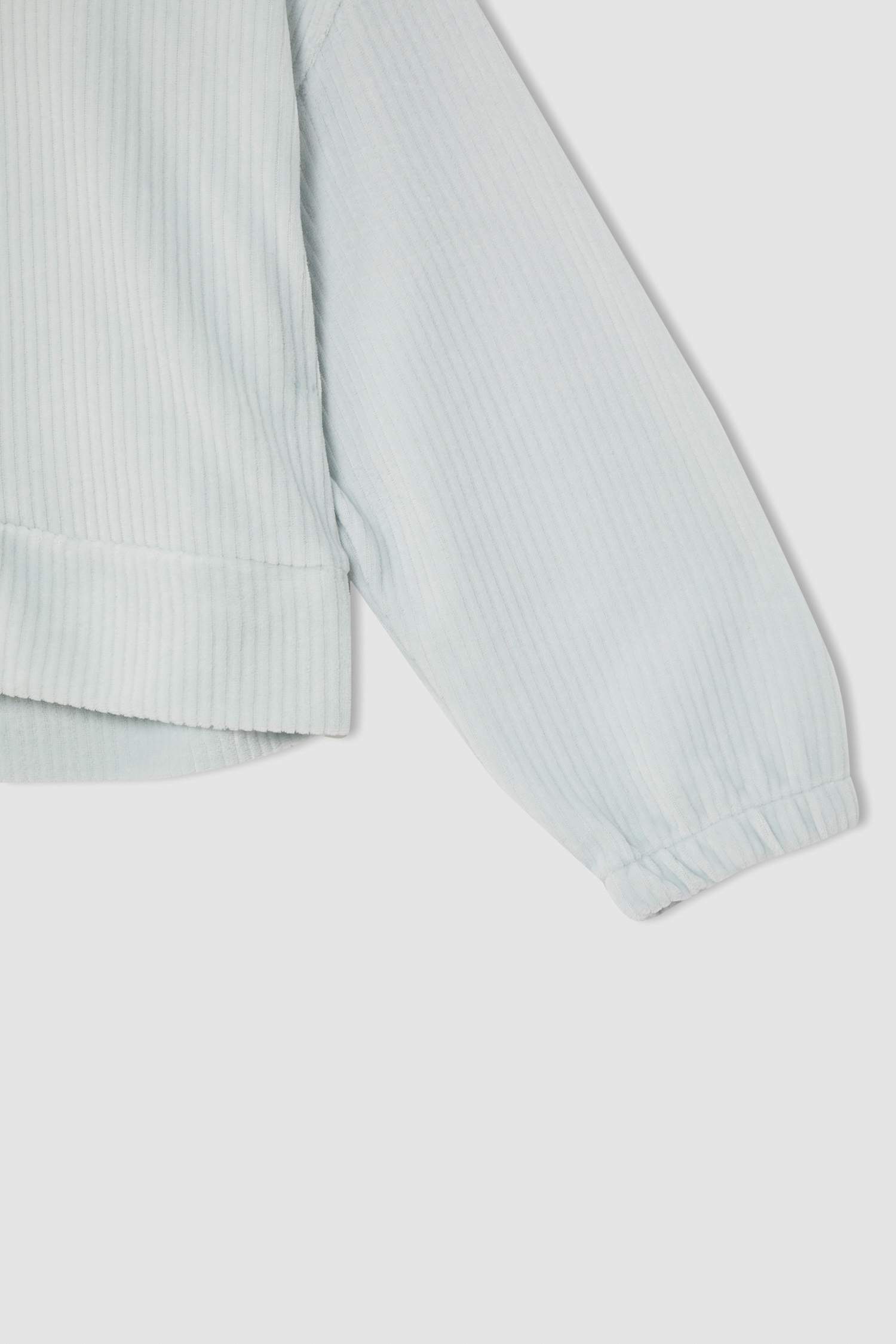 Kız Çocuk Regular Fit Kadife Uzun Kollu Pijama Takım