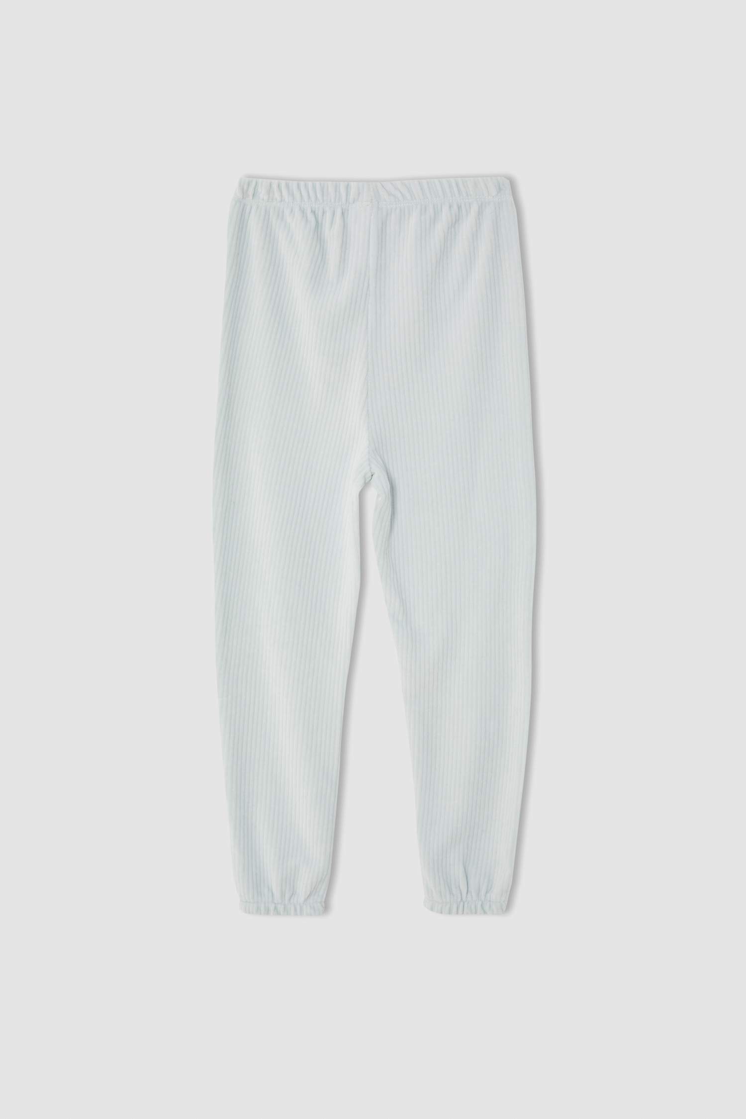 Kız Çocuk Regular Fit Kadife Uzun Kollu Pijama Takım