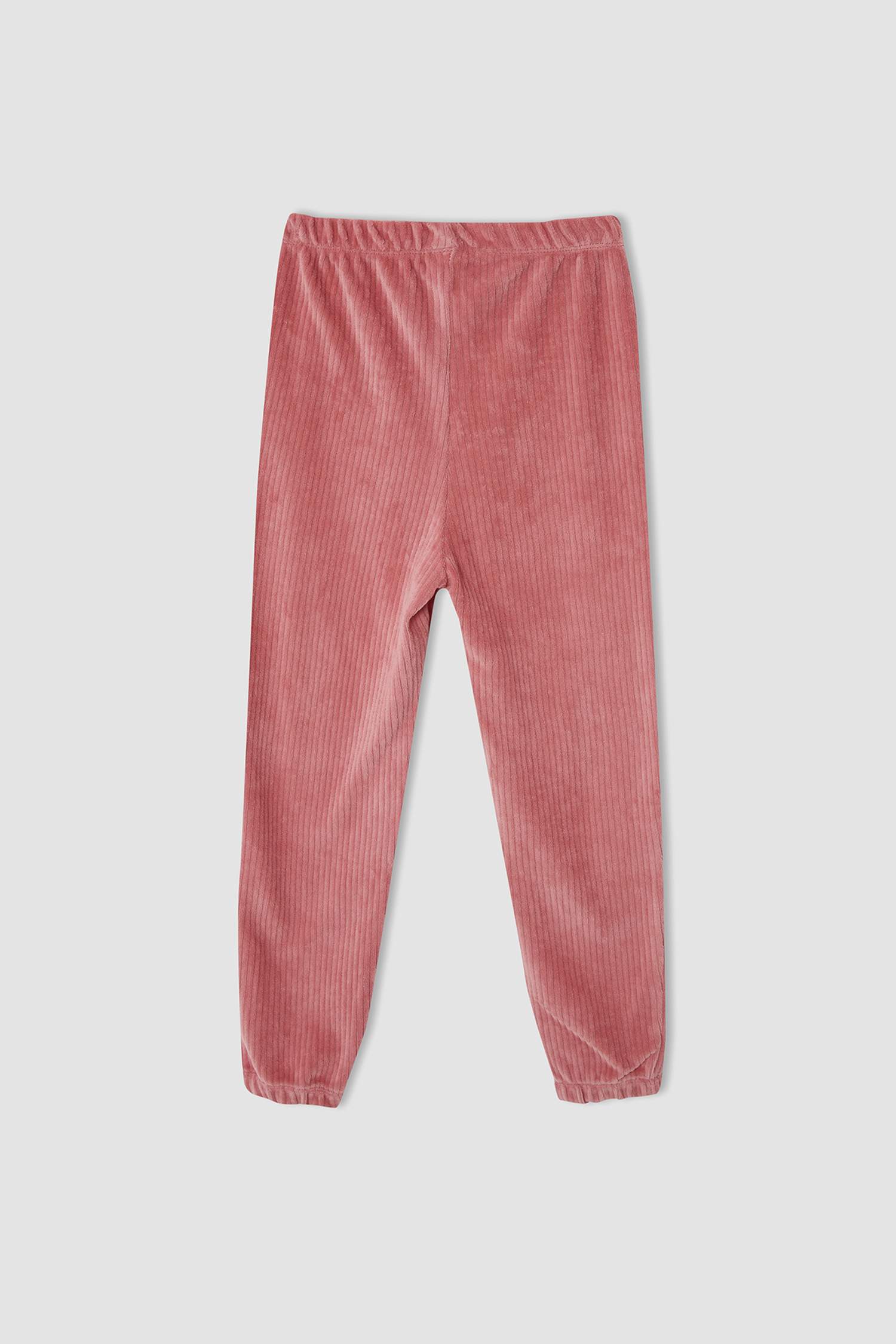 Kız Çocuk Regular Fit Kadife Uzun Kollu Pijama Takım