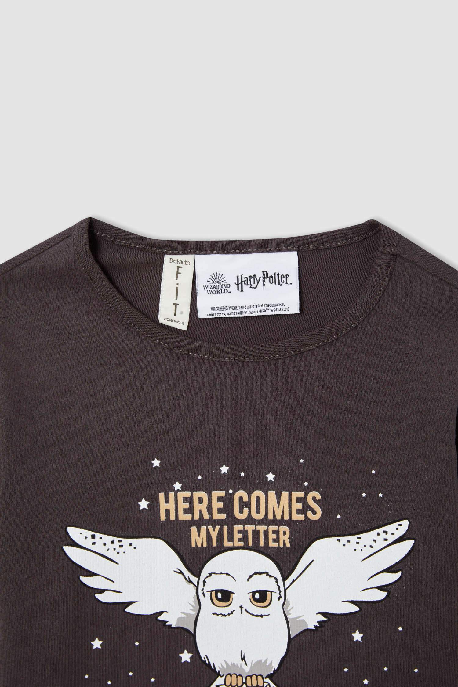 Kız Çocuk Harry Potter Lisanslı Uzun Kollu Pamuklu Pijama Takımı