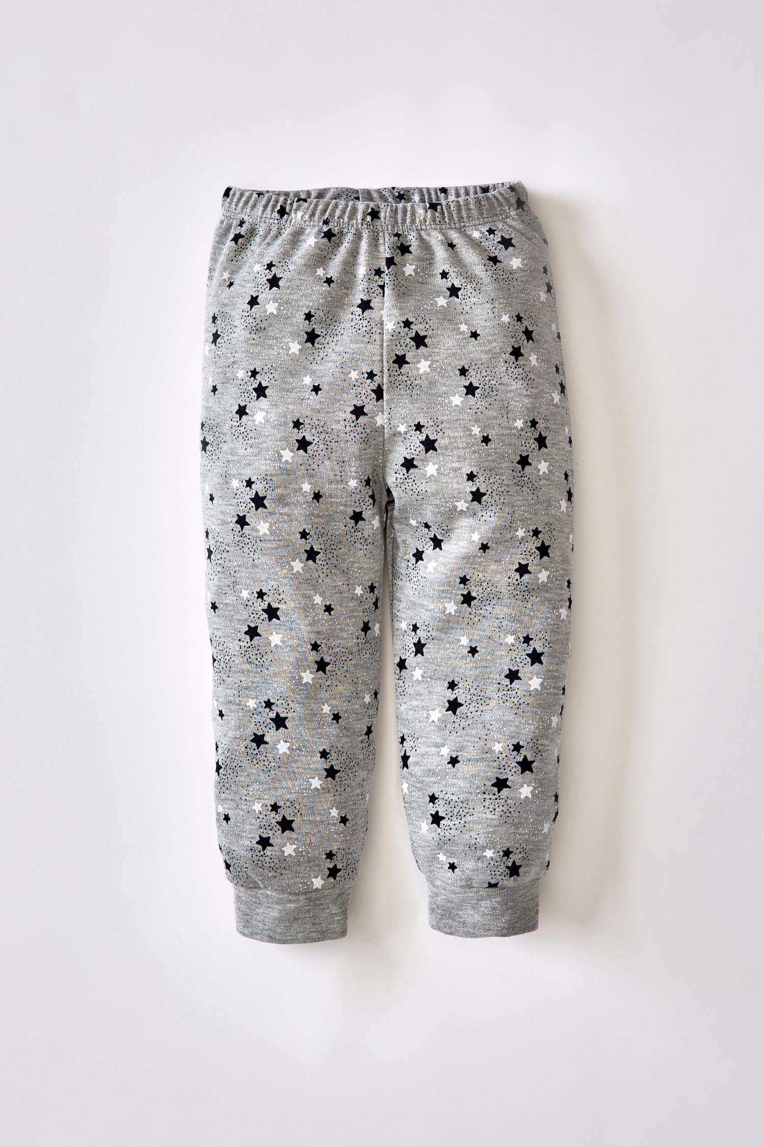 Erkek Bebek Yıldız Desenli Uzun Kollu Pijama Takımı