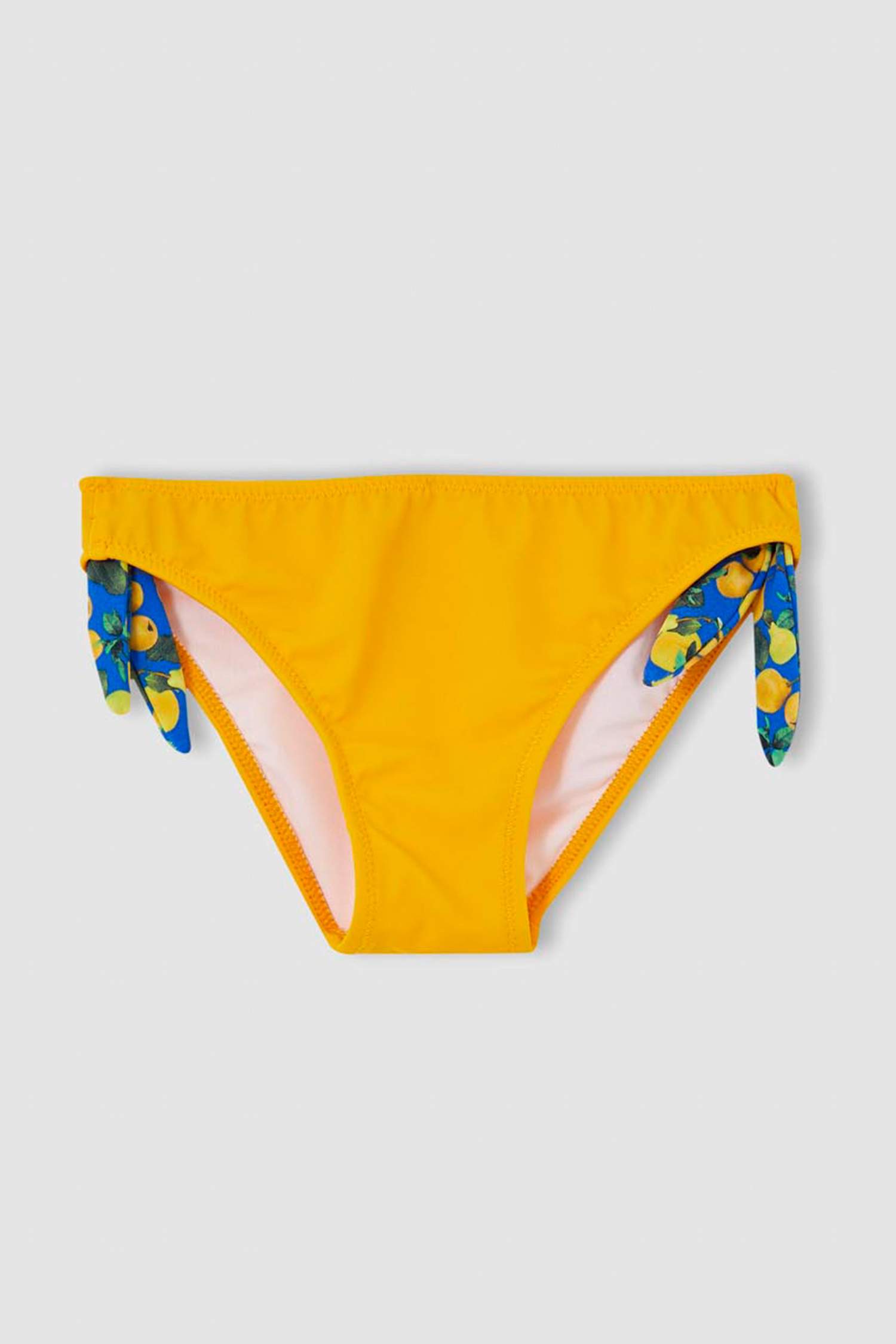 Kız Çocuk Limon Desenli Esnek Bikini Takımı