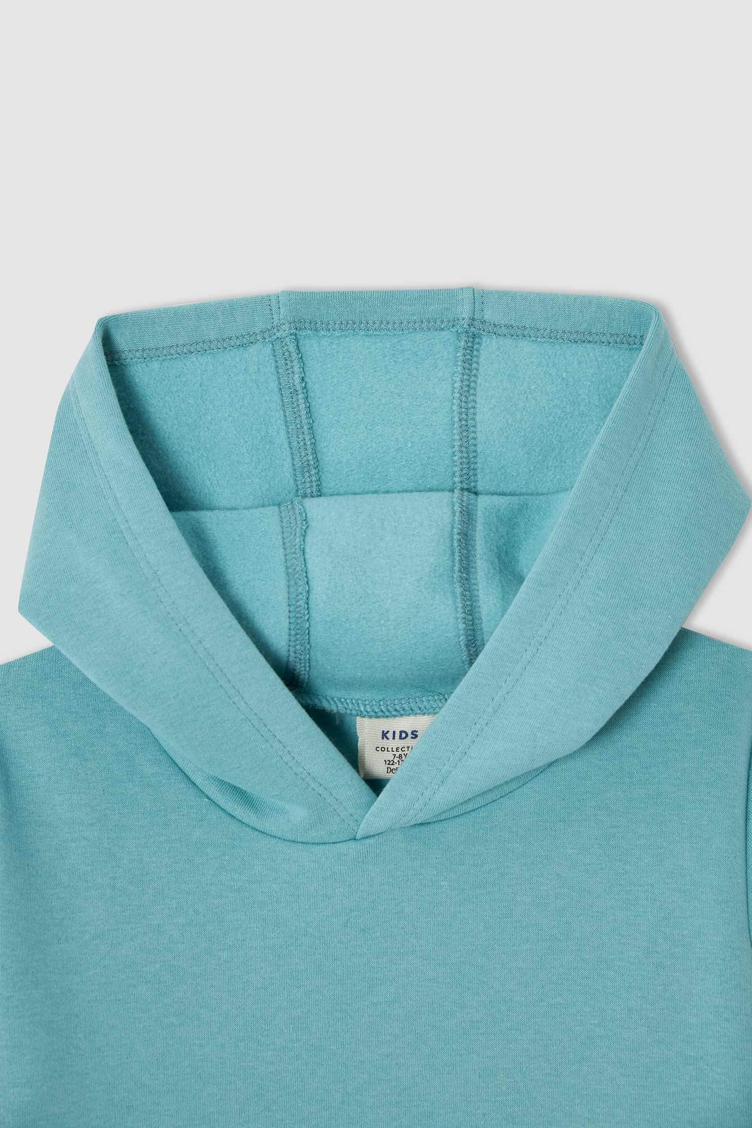 Erkek Çocuk Regular Fit Kapüşonlu Kanguru Cepli Sweatshirt