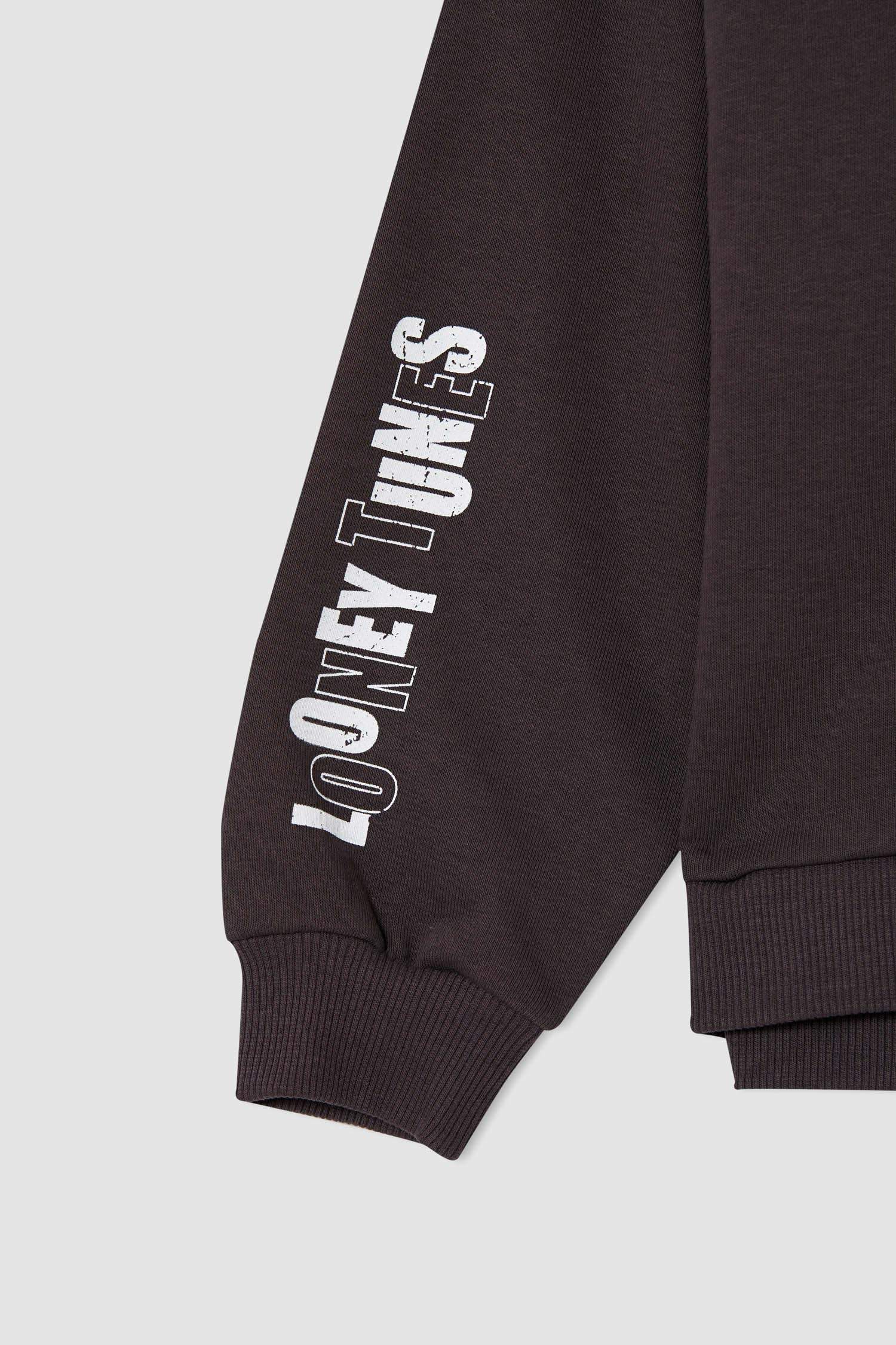 Kız Çocuk Looney Tunes Lisanslı Regular Fit Kapüşonlu Sweatshirt