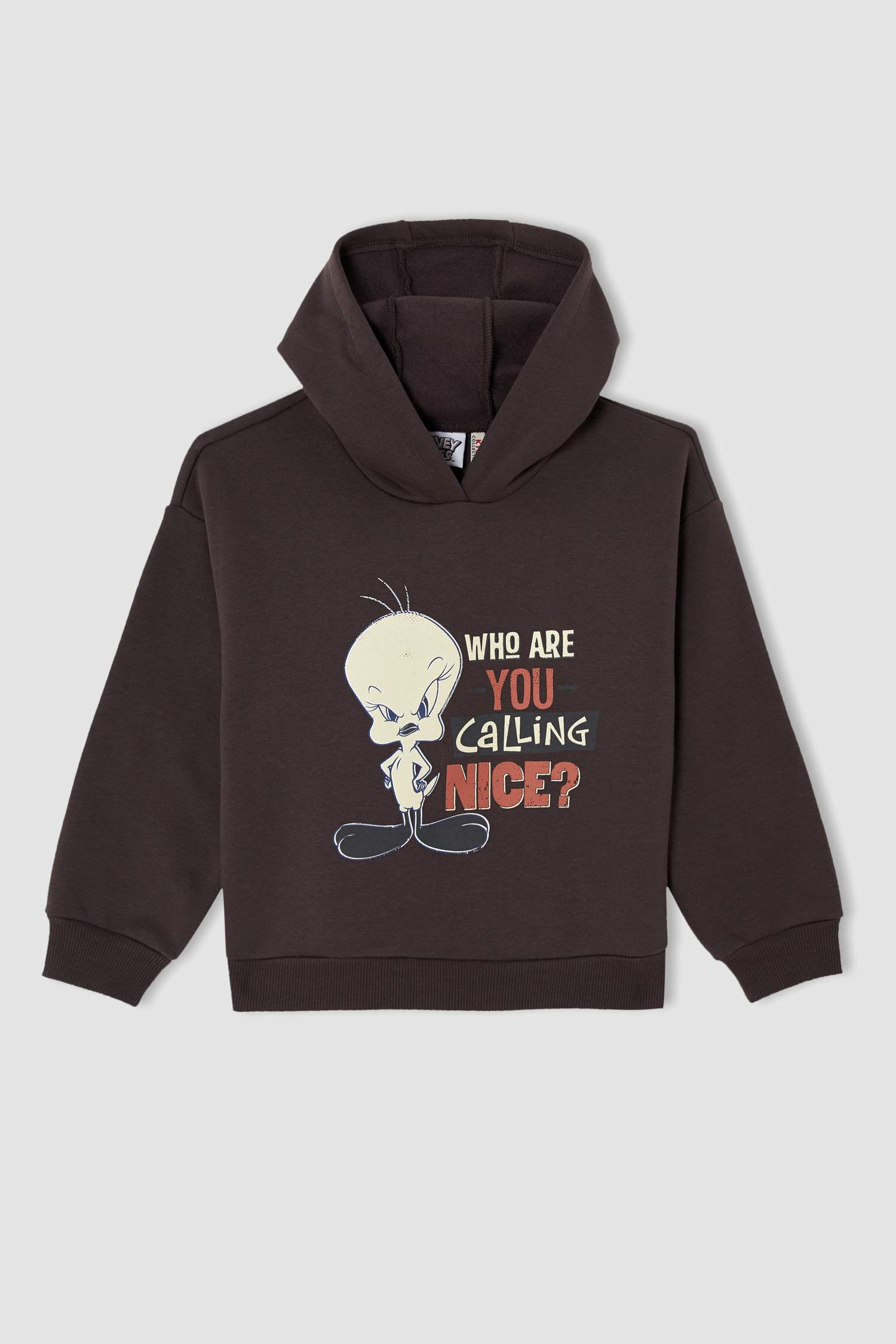 Kız Çocuk Tweety Lisanslı Kapüşonlu Sweatshirt