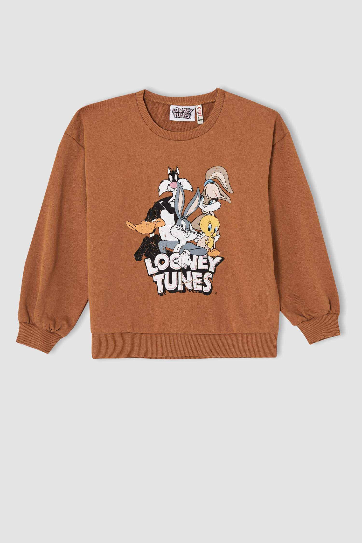 Kız Çocuk LOONEY TUNES Lisanslı Uzun Kollu Sweatshirt ve Jogger Eşofman Altı Takımı