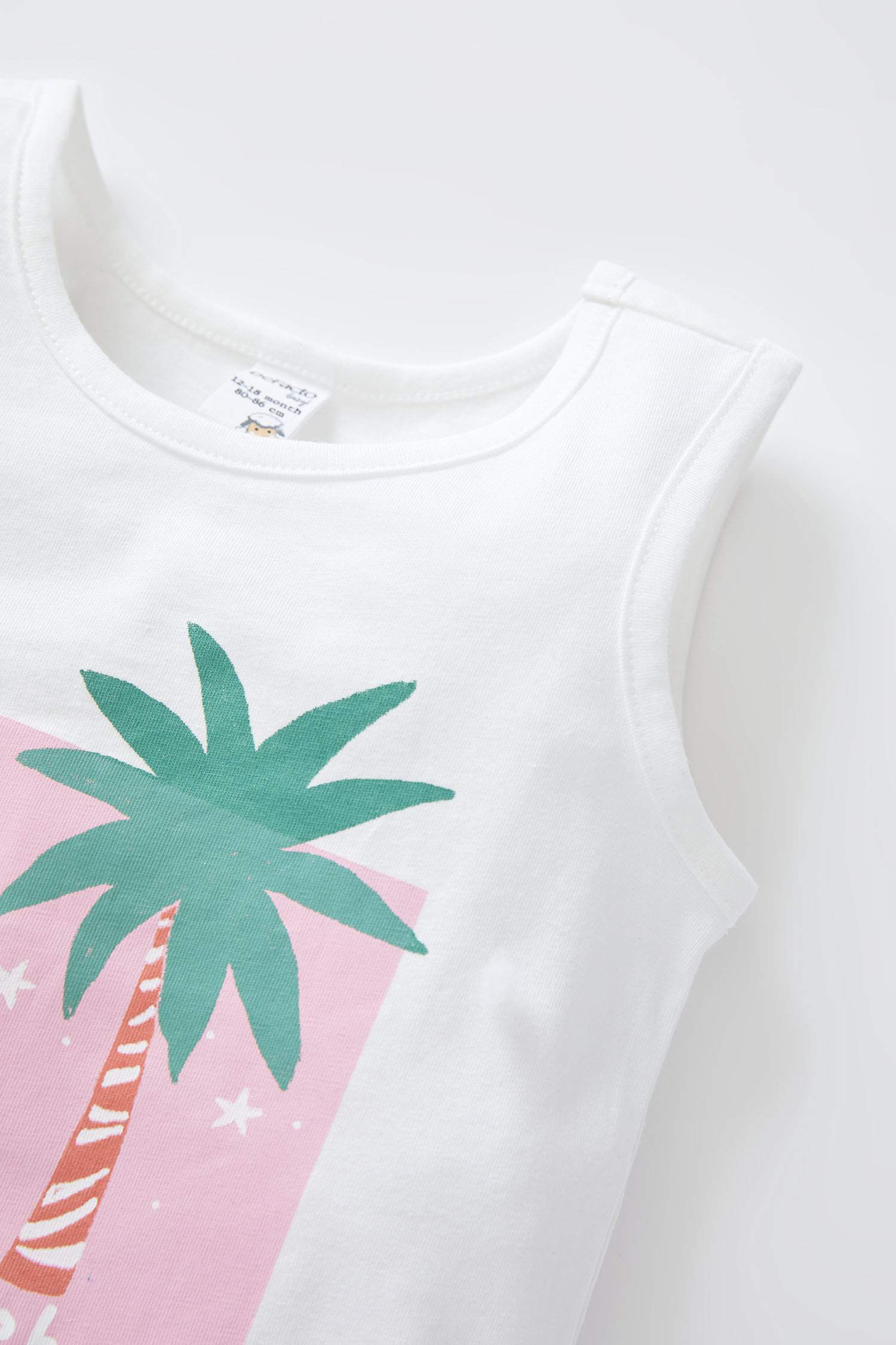 Kız Bebek Flamingo Baskılı Atlet Ve Şort Takımı