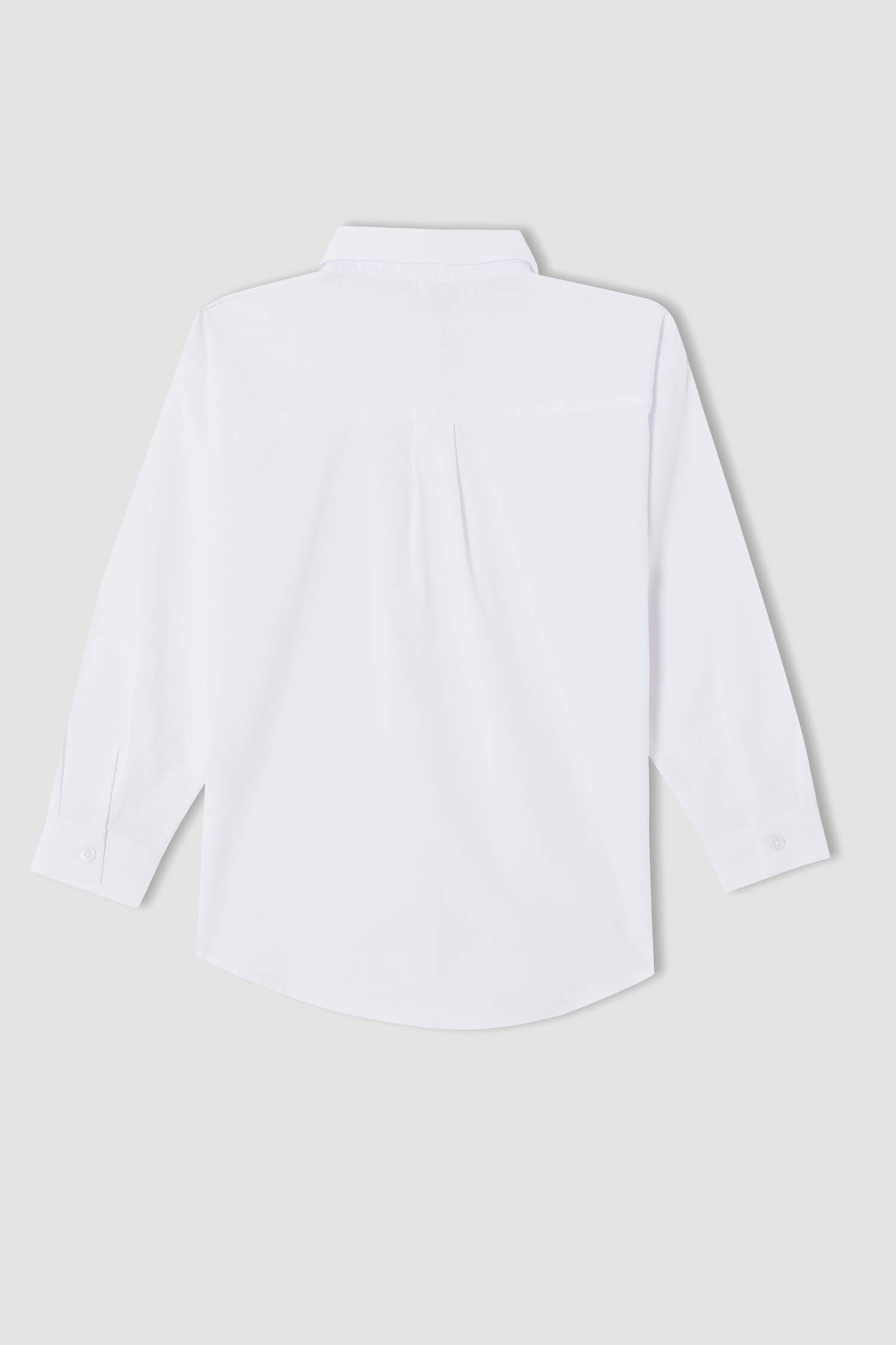 Kız Çocuk Oversize Fit Basic Uzun Kollu Gömlek
