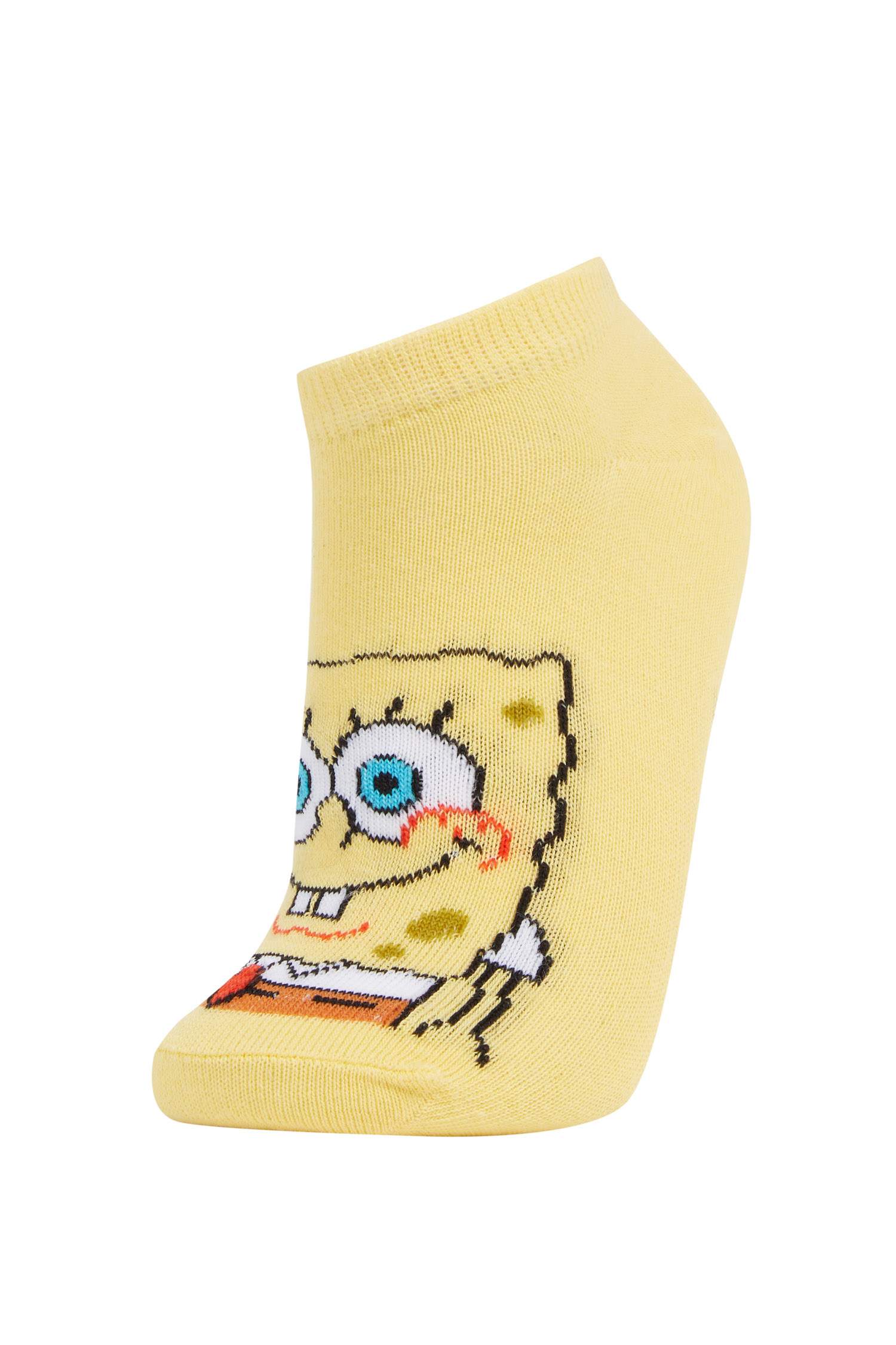 Kadın SpongeBob Lisanslı Pamuk 3'lü Patik Çorap