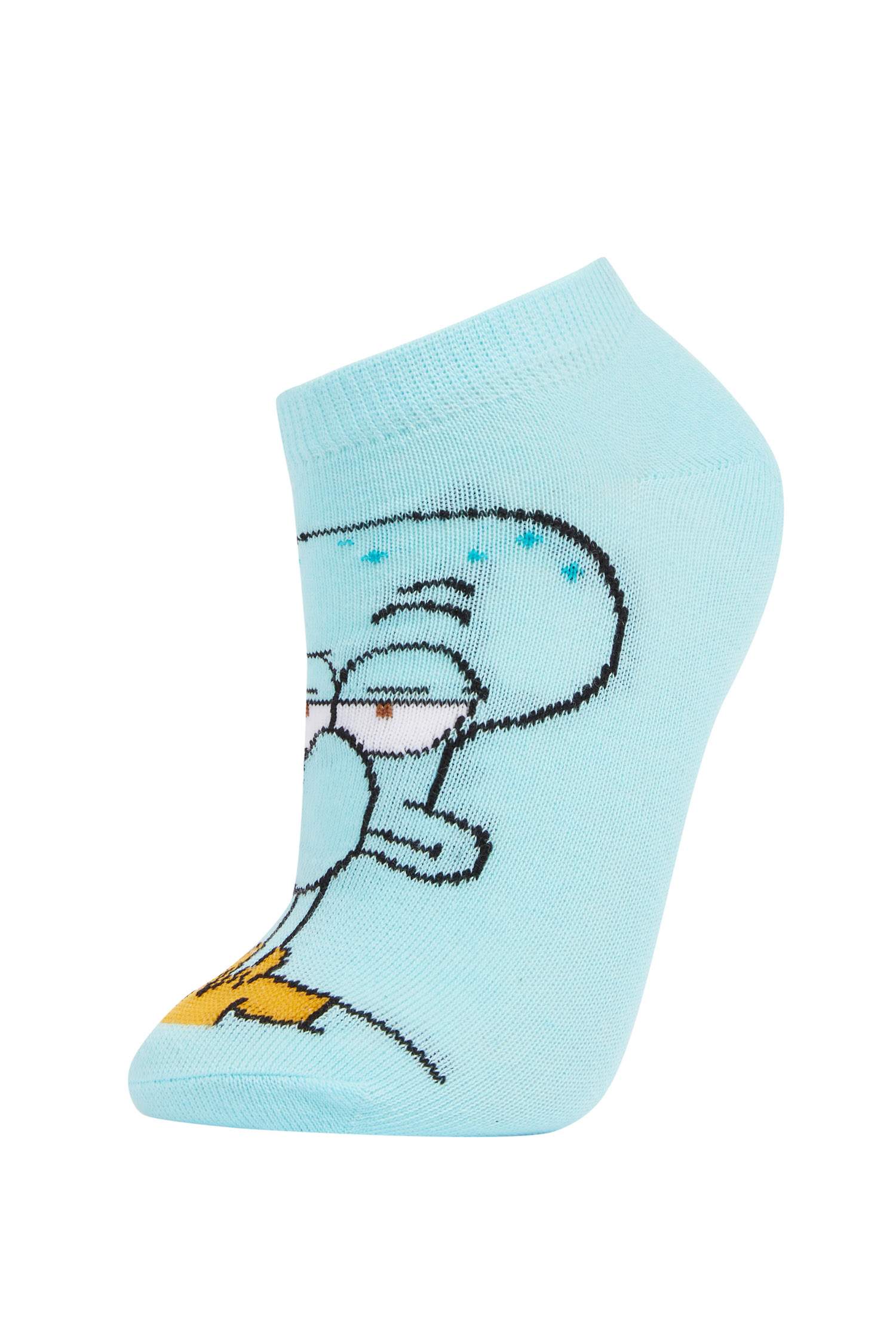 Kadın SpongeBob Lisanslı Pamuk 3'lü Patik Çorap