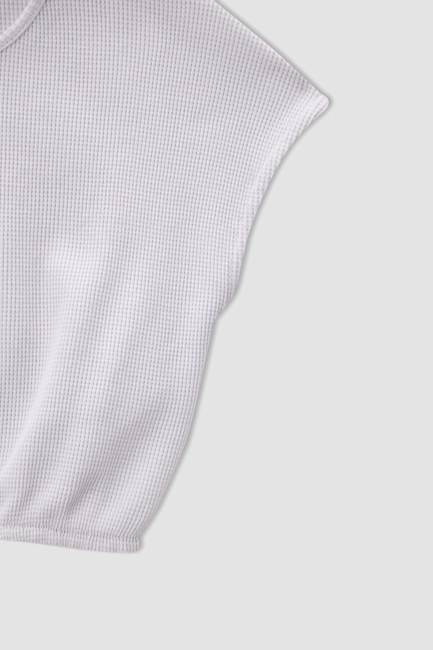 Kız Çocuk Kısa Kollu Crop Tişört Ve Şort Takımı