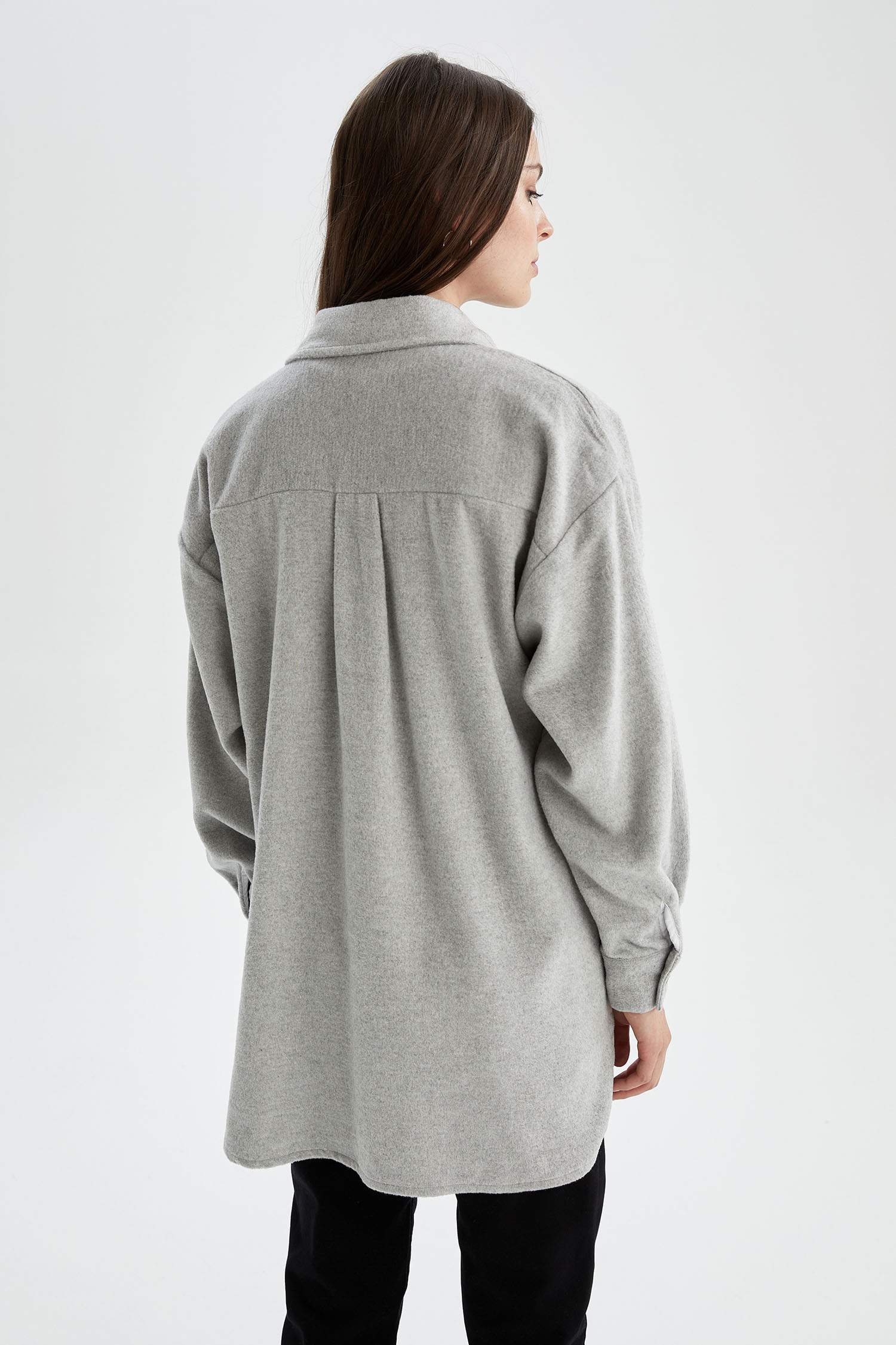 Oversize Fit Flanel Oduncu Gömlek Ceket