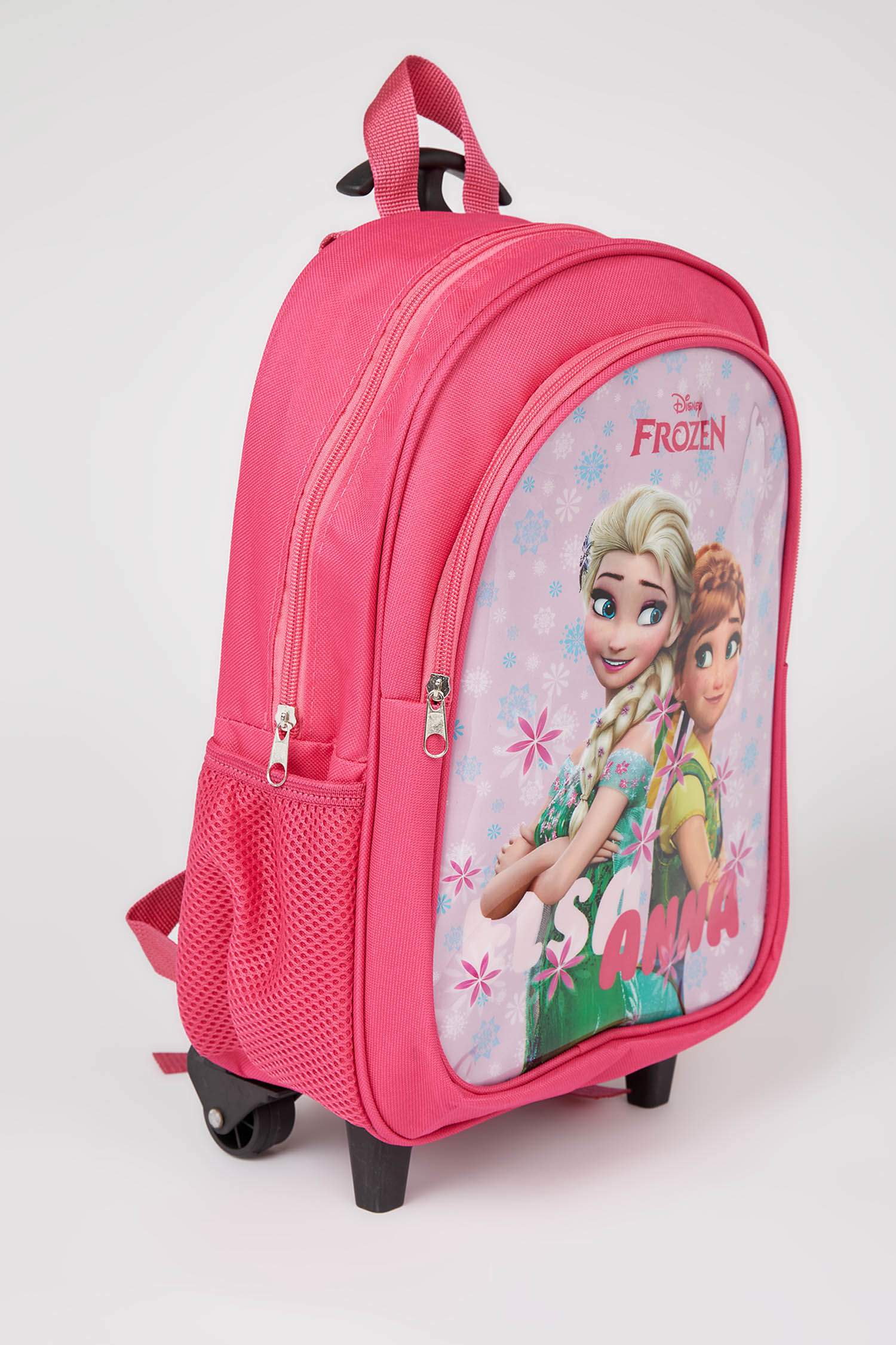 Kız Çocuk Frozen Lisanslı Çek Çekli Okul Çantası