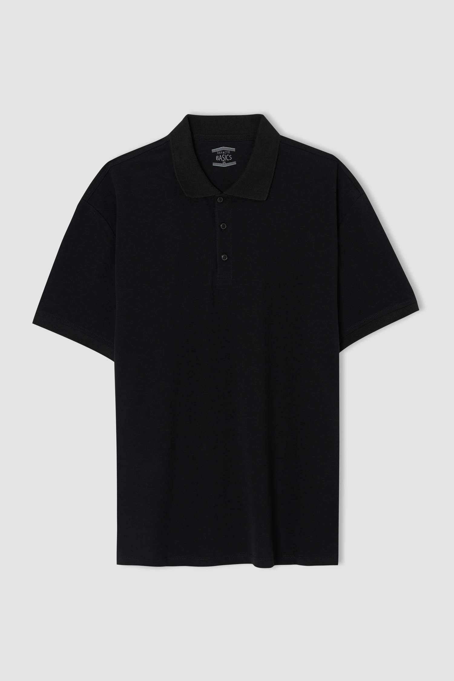 Büyük Beden Regular Fit Polo Yaka Basic Kısa Kollu Tişört